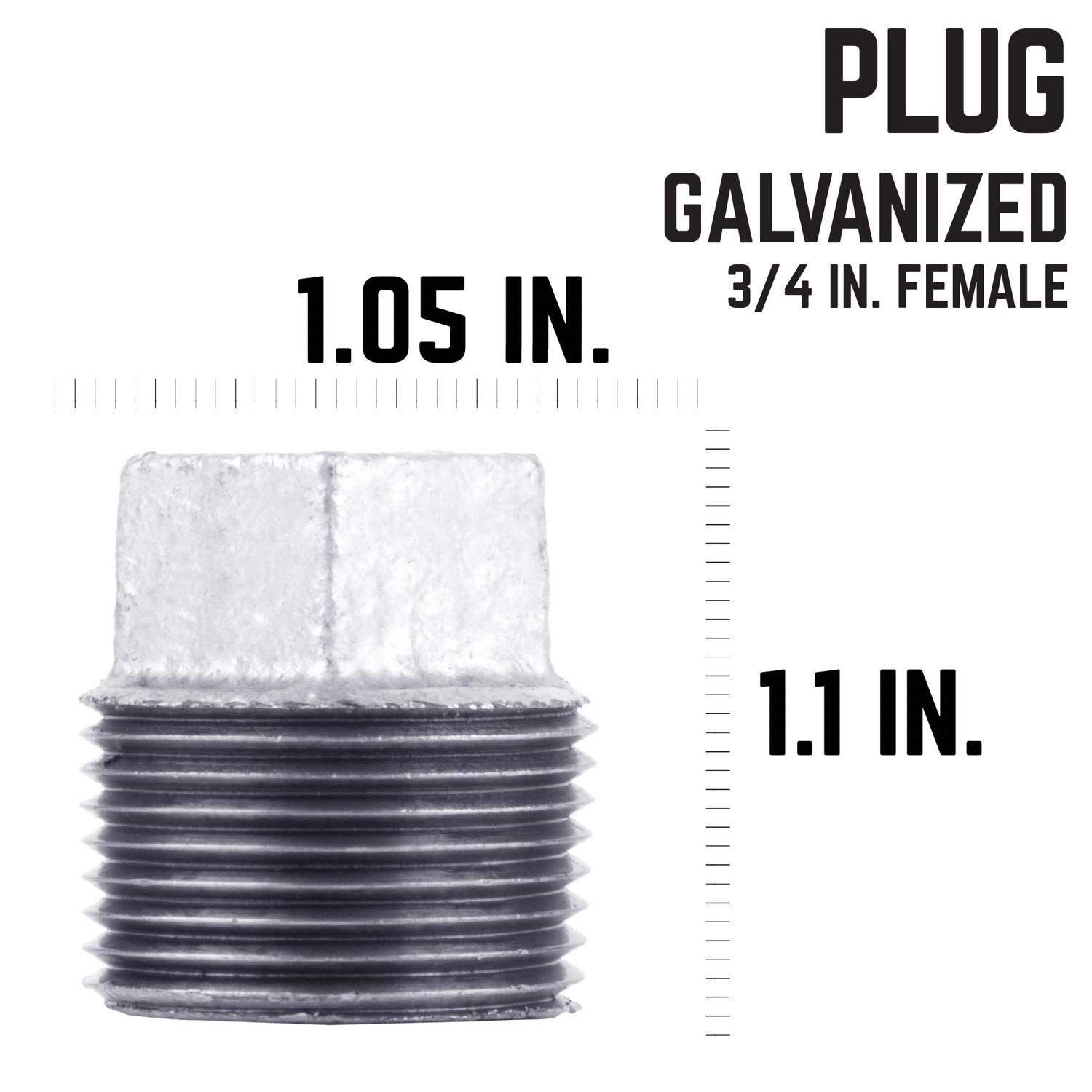 STZ Industries 3/4 in. MIP each Galvanized Malleable Iron Plug