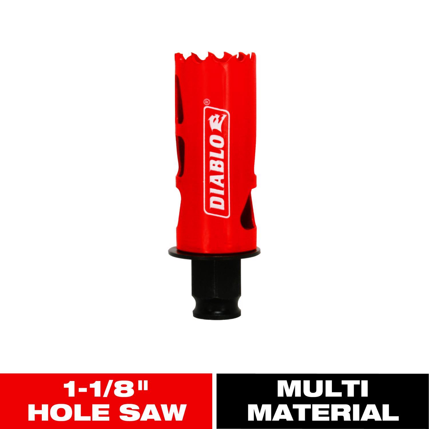 Diablo Snap-Lock Plus 1-1/8 in. Bi-Metal 2-3/8 in. L Hole Saw Arbor Included