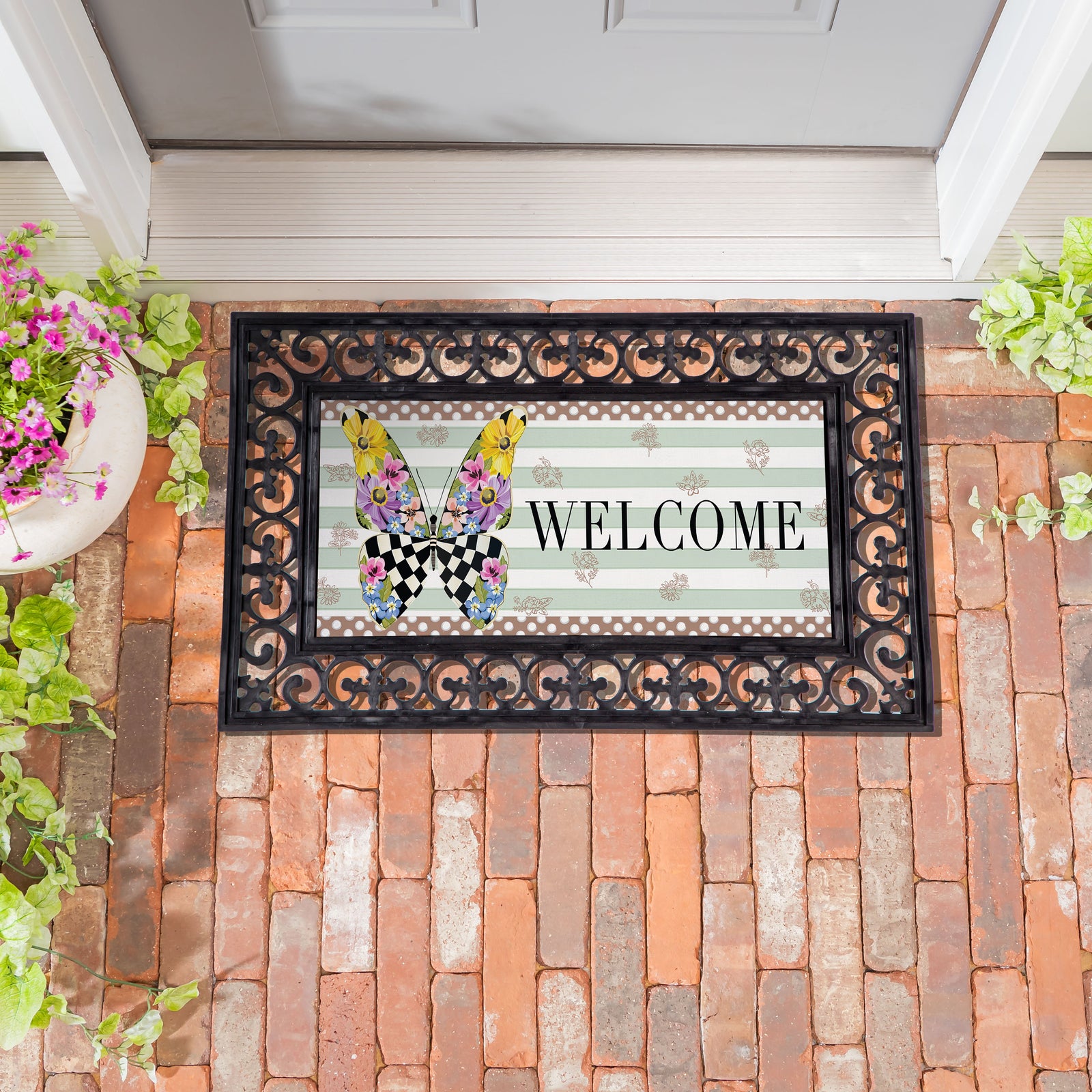 Evergreen Courtly Check Butterfly Sassafras Switch Mat