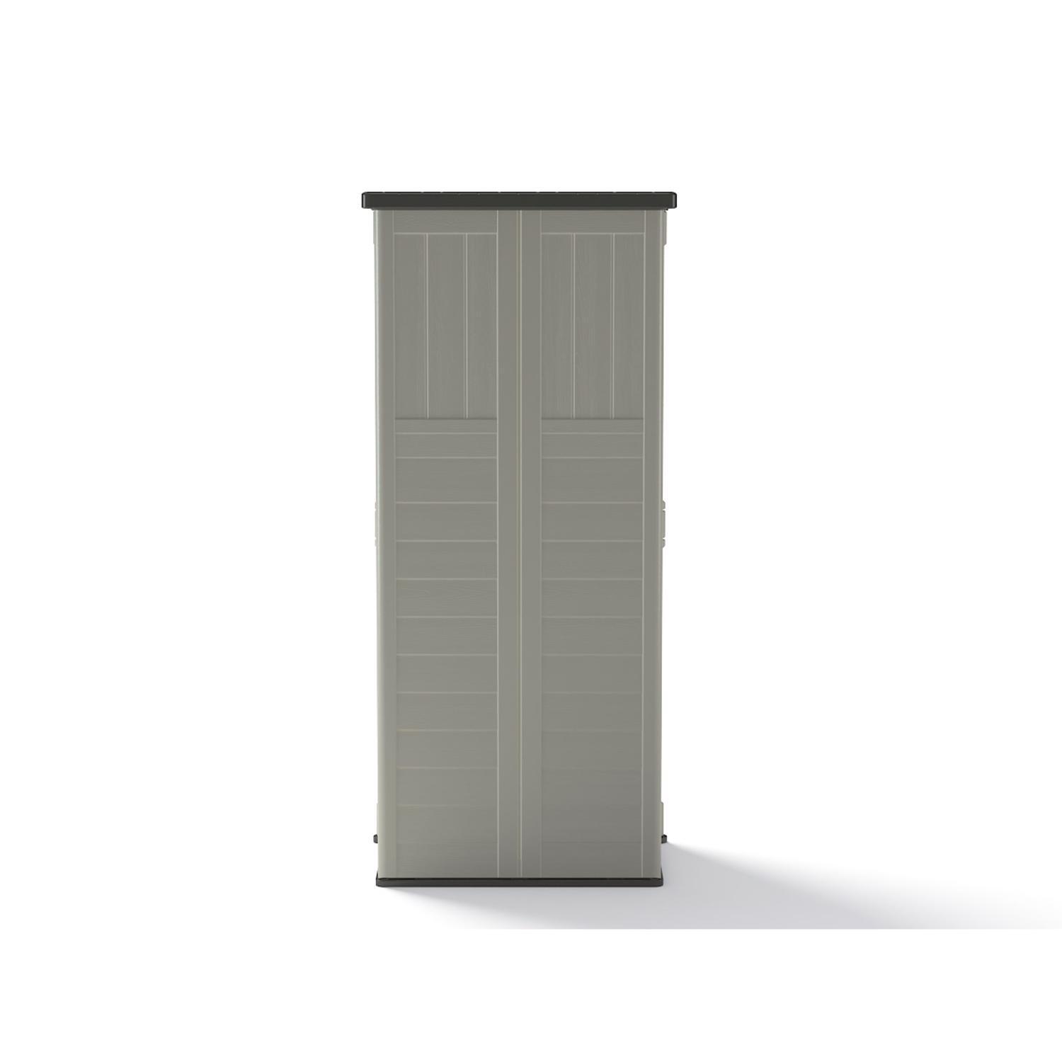 Suncast 2 ft. x 2 ft. Resin Vertical Pent Storage Shed with Floor Kit