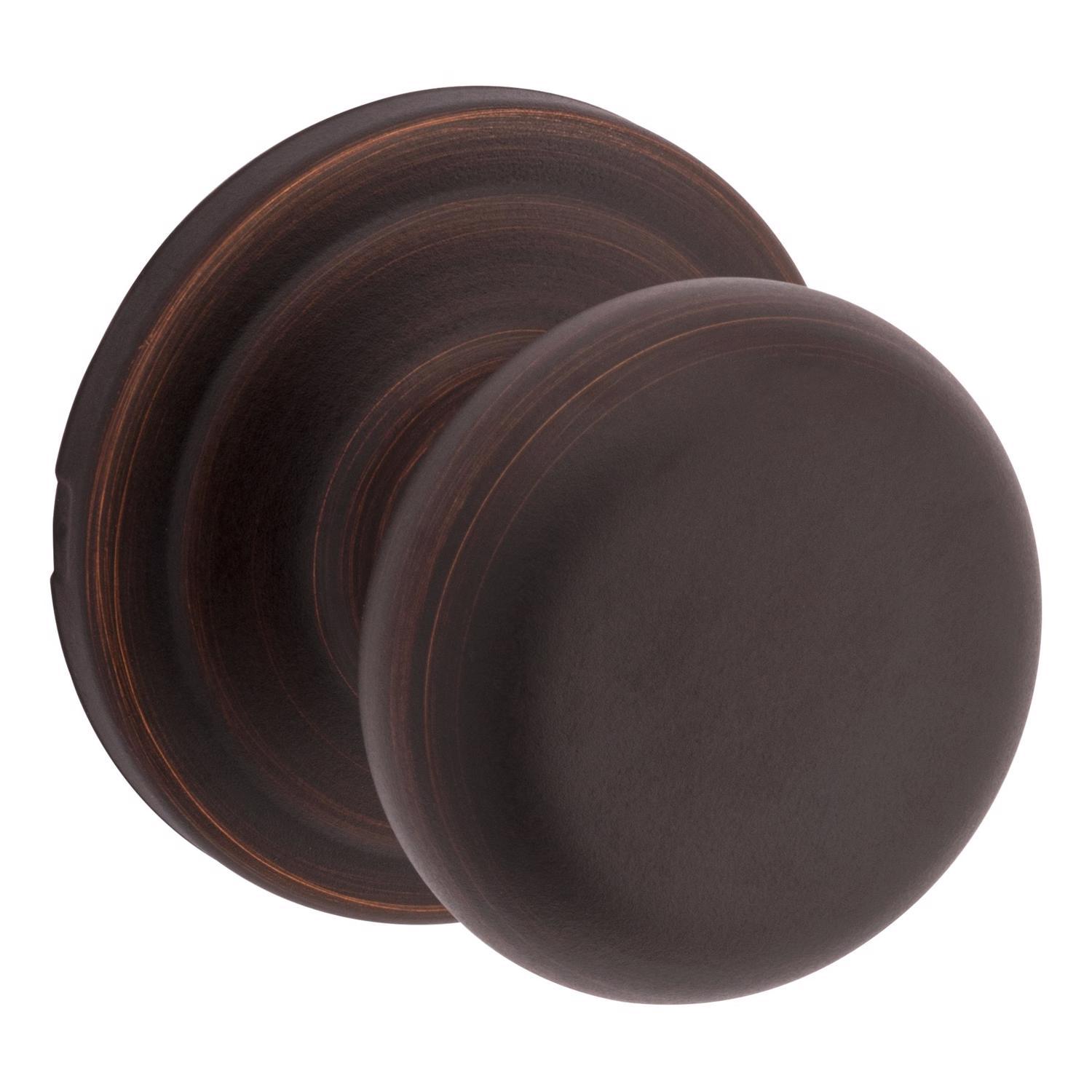Kwikset Juno Venetian Bronze Passage Door Knob 1-3/4 in.