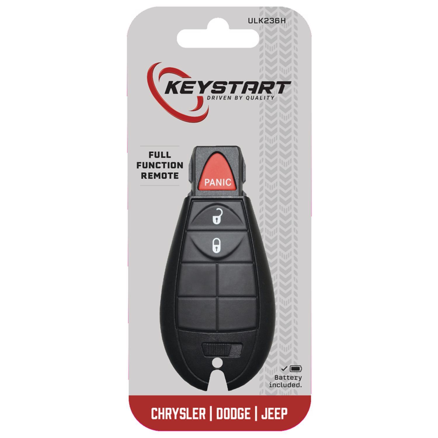 KeyStart ULK236 Advanced Security Automotive FOB Key Blank For Dodge