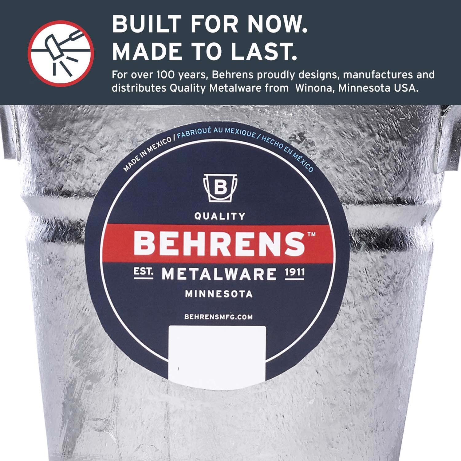 Behrens Hot Dipped 2 qt Galvanized Pail Gray