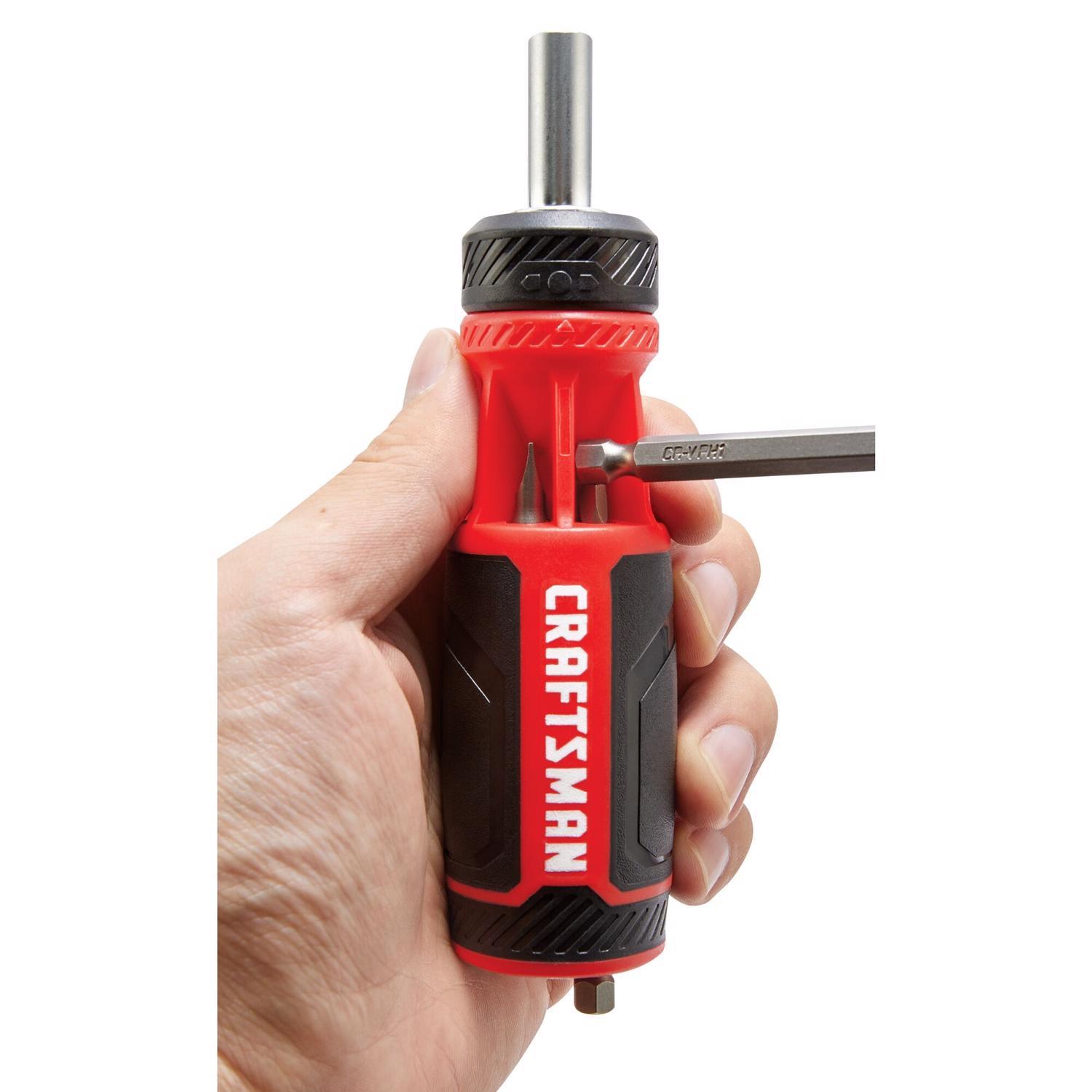 Craftsman Push-n-Pick Ratcheting Multi-Bit Screwdriver Kit 10.6 in. 7 pc