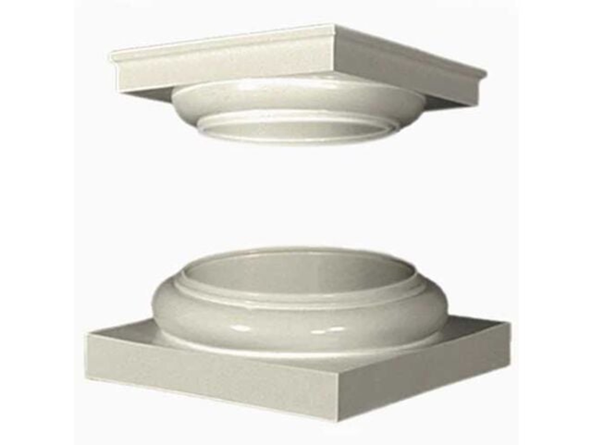 12" Tuscan Fiberglass Cap & Base