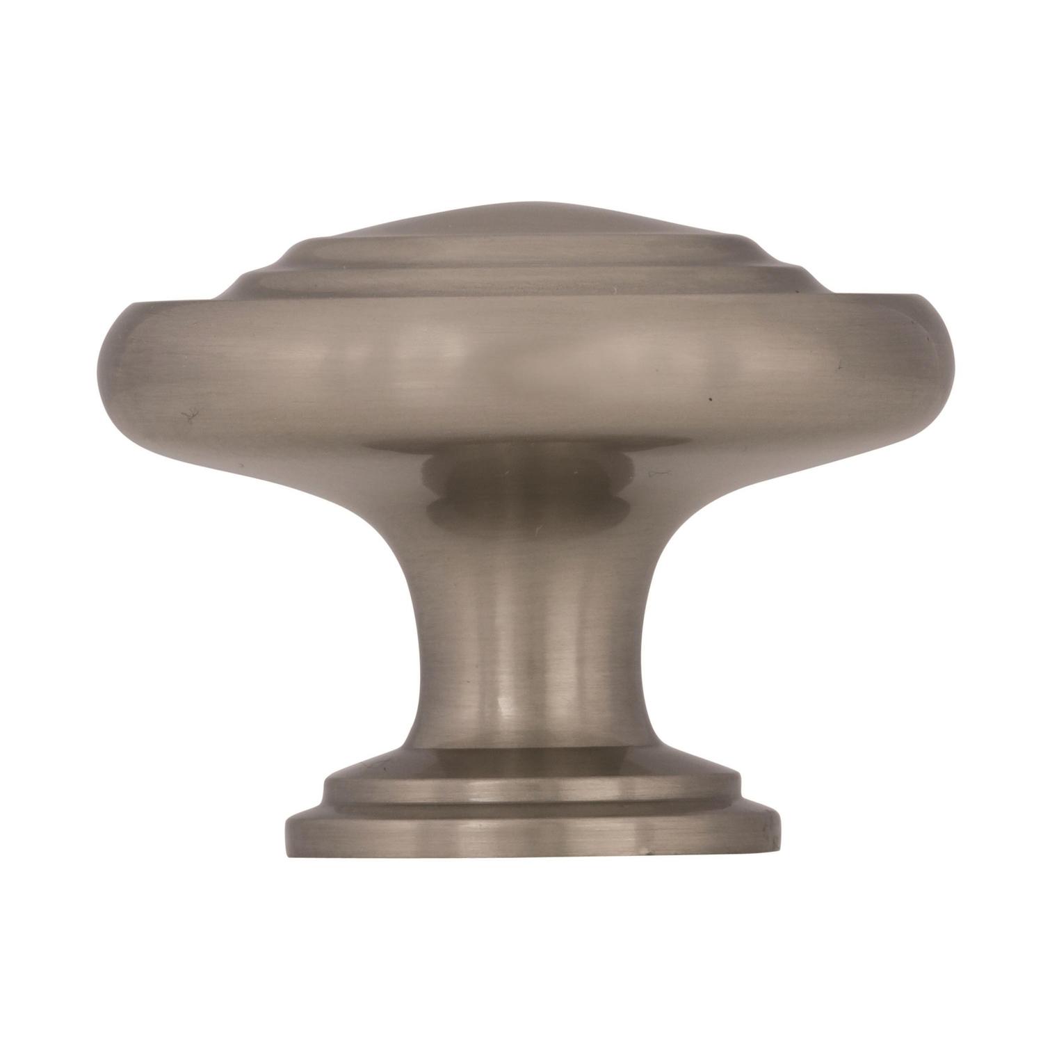 Amerock Inspirations Round Cabinet Knob 1-1/4 in. D 1 in. Satin Nickel 10 pk