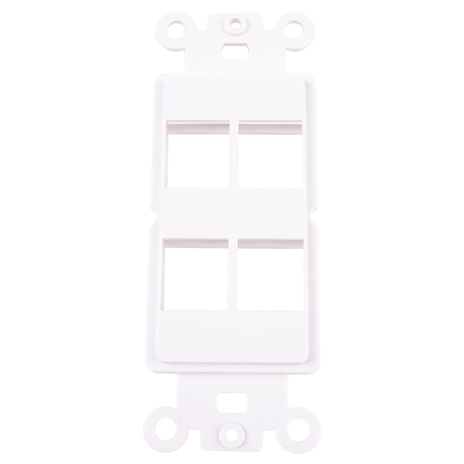 Monster Just Hook It Up White 4 gang Plastic Keystone Wall Plate 1 pk