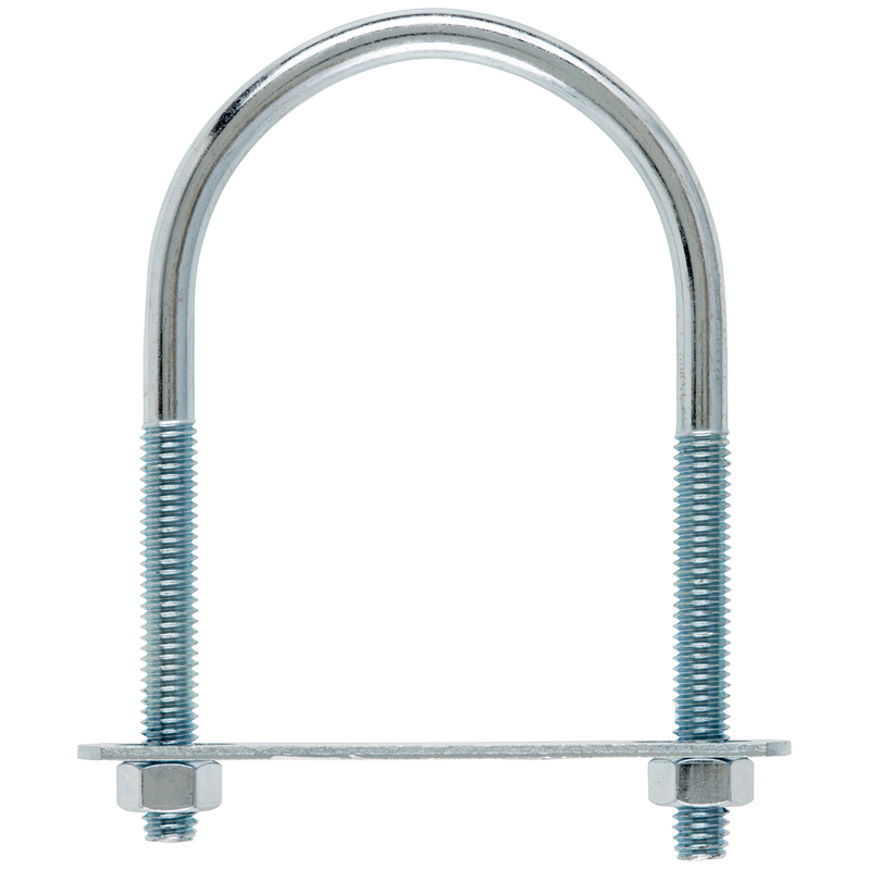 Hampton 5/16 in. X 2.5 in. W X 4.25 in. L Coarse Zinc-Plated Steel U-Bolt