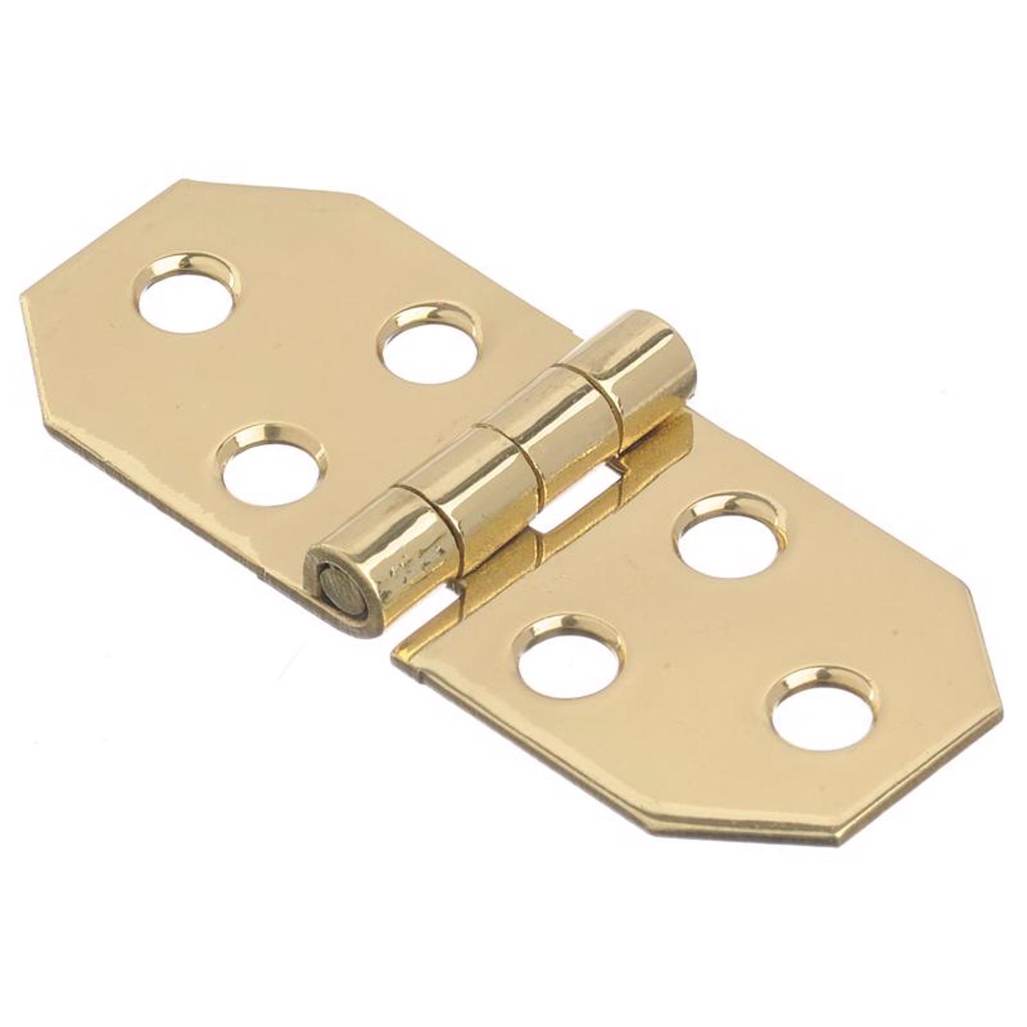 Ace 3/4 in. W X 1-13/16 in. L Polished Brass Brass Decorative Hinge 2 pk