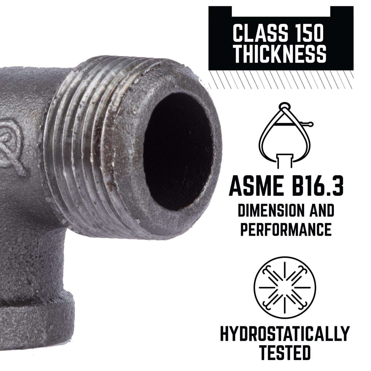 STZ Industries 1 in. FIP each X 1 in. D MIP Black Malleable Iron 90 Degree Street Elbow