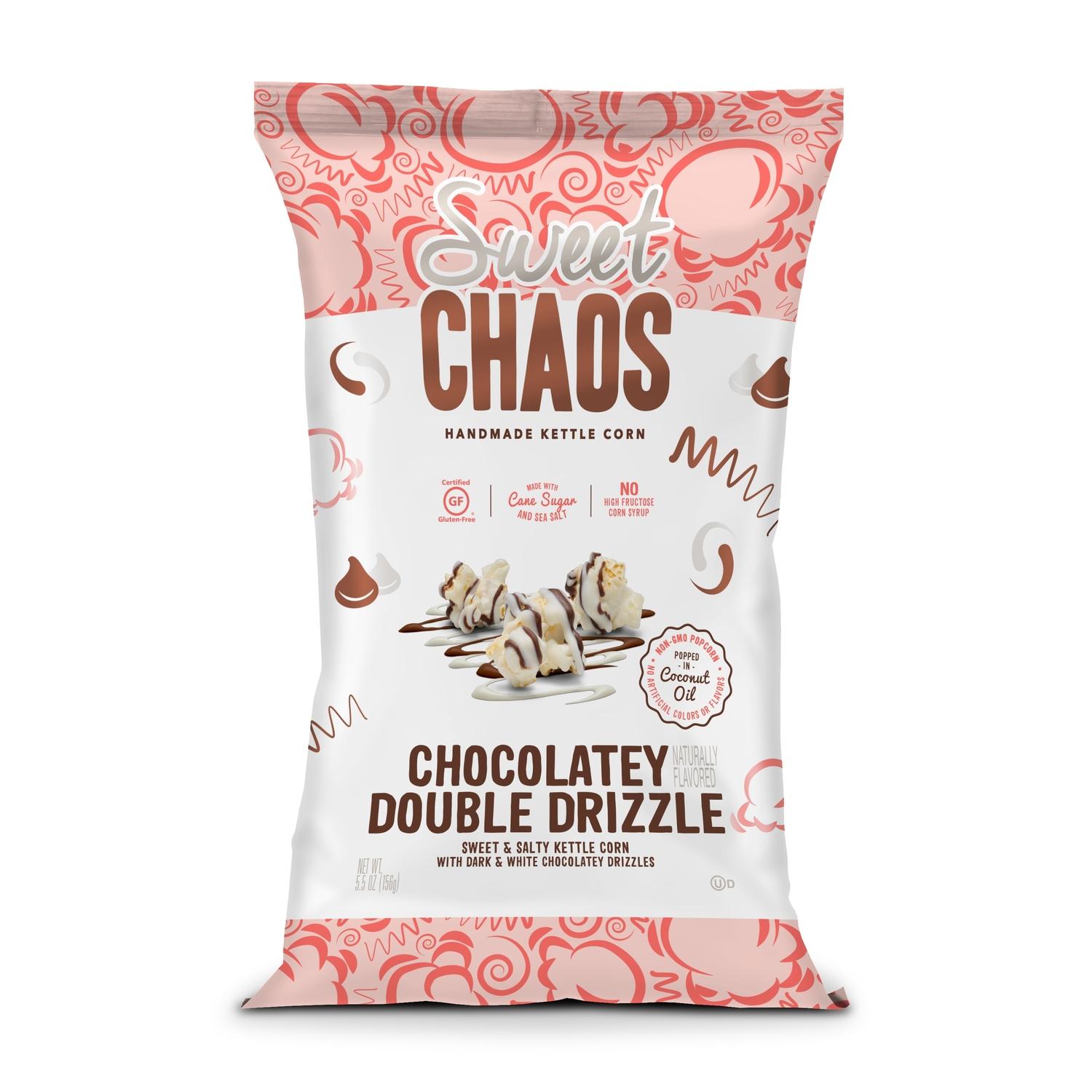 Sweet Chaos Chocolatey Double Drizzle Popcorn 5 oz Bagged