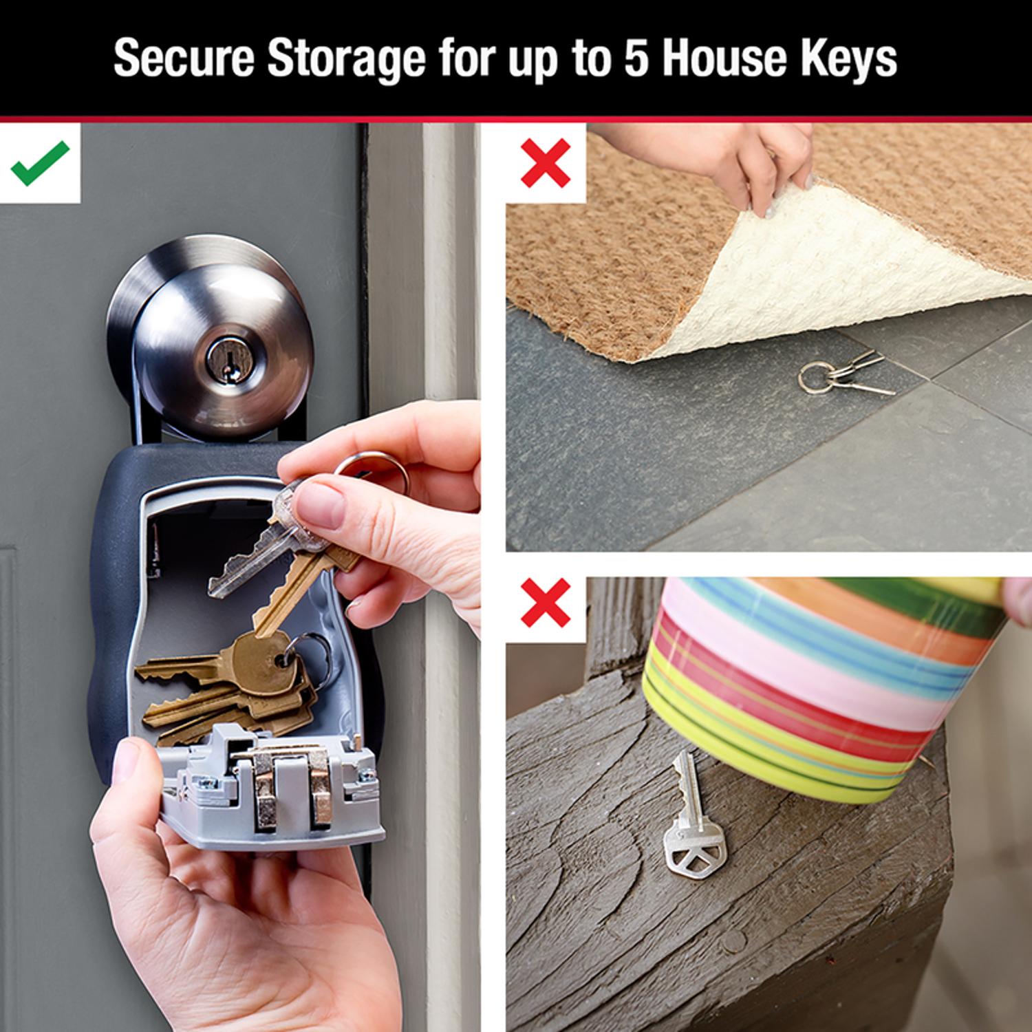 Master Lock 5-7/32 in. H X 3-1/4 in. W Metal 4-Digit Combination Lock Box