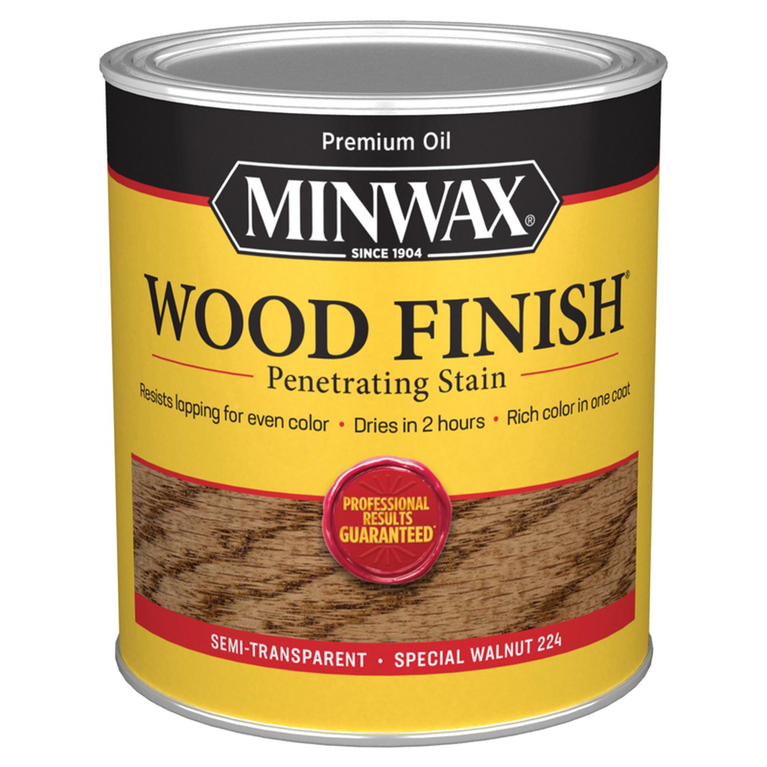 Minwax Wood Finish Semi-Transparent Special Walnut Oil-Based Penetrating Wood Stain 1 qt
