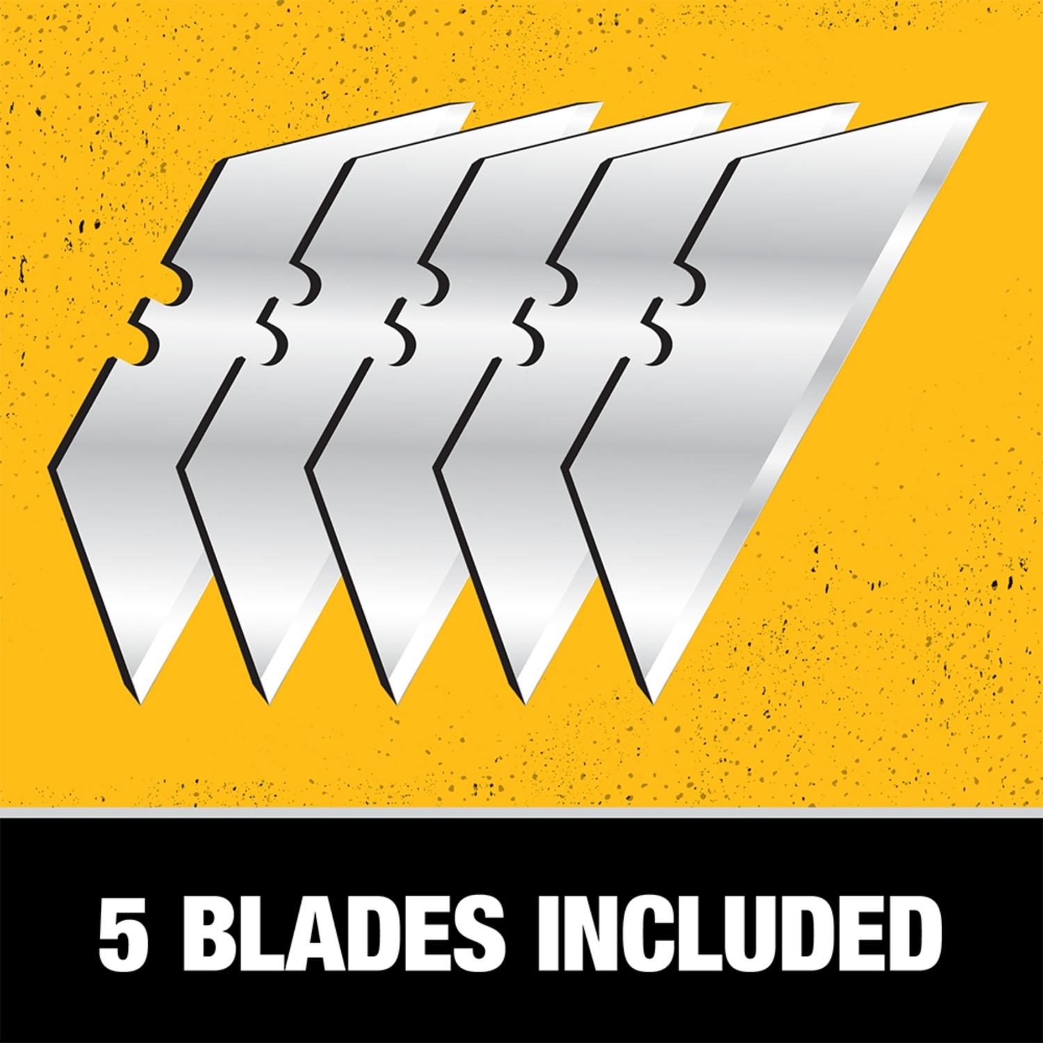 DeWalt 9-1/4 in. Retractable Utility Knife Black/Yellow 1 pk