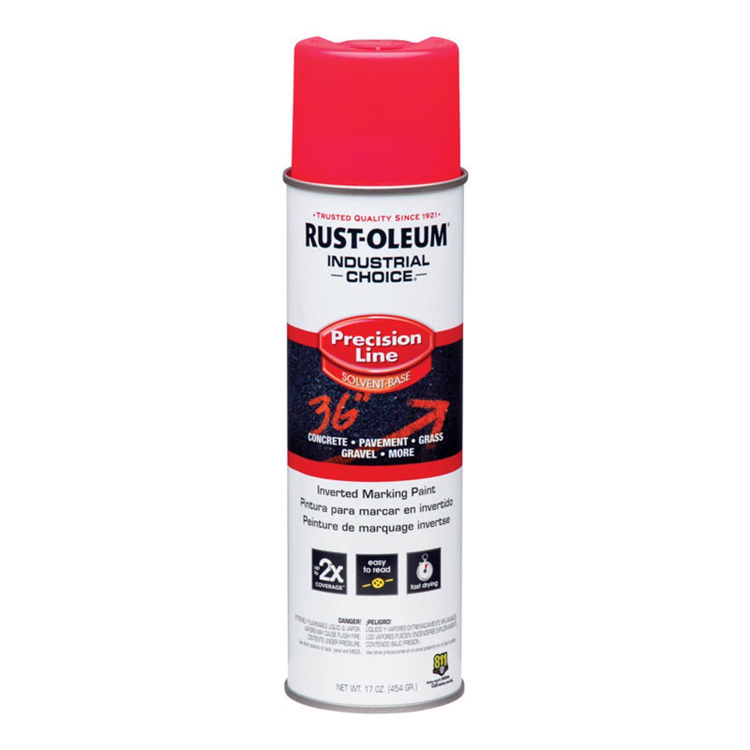 Rust-Oleum Industrial Choice Fluorescent Pink Inverted Marking Paint 17 oz