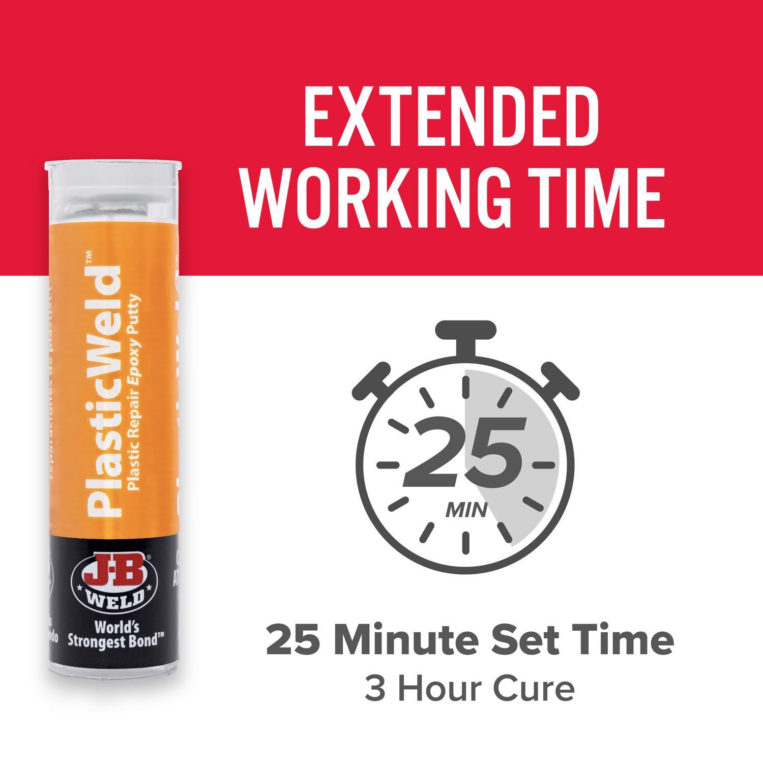 J-B Weld PlasticWeld Super Strength Off-White Epoxy 2 oz