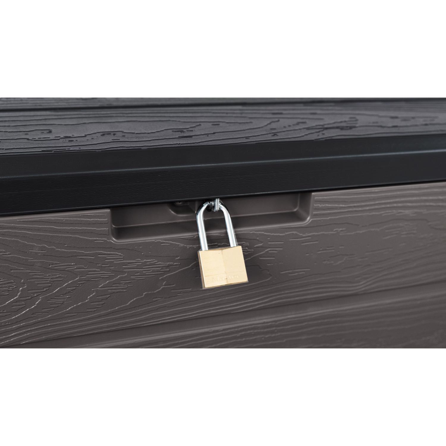 Suncast 58 in. W X 29 in. D Charcoal Plastic Deck Box 170 gal