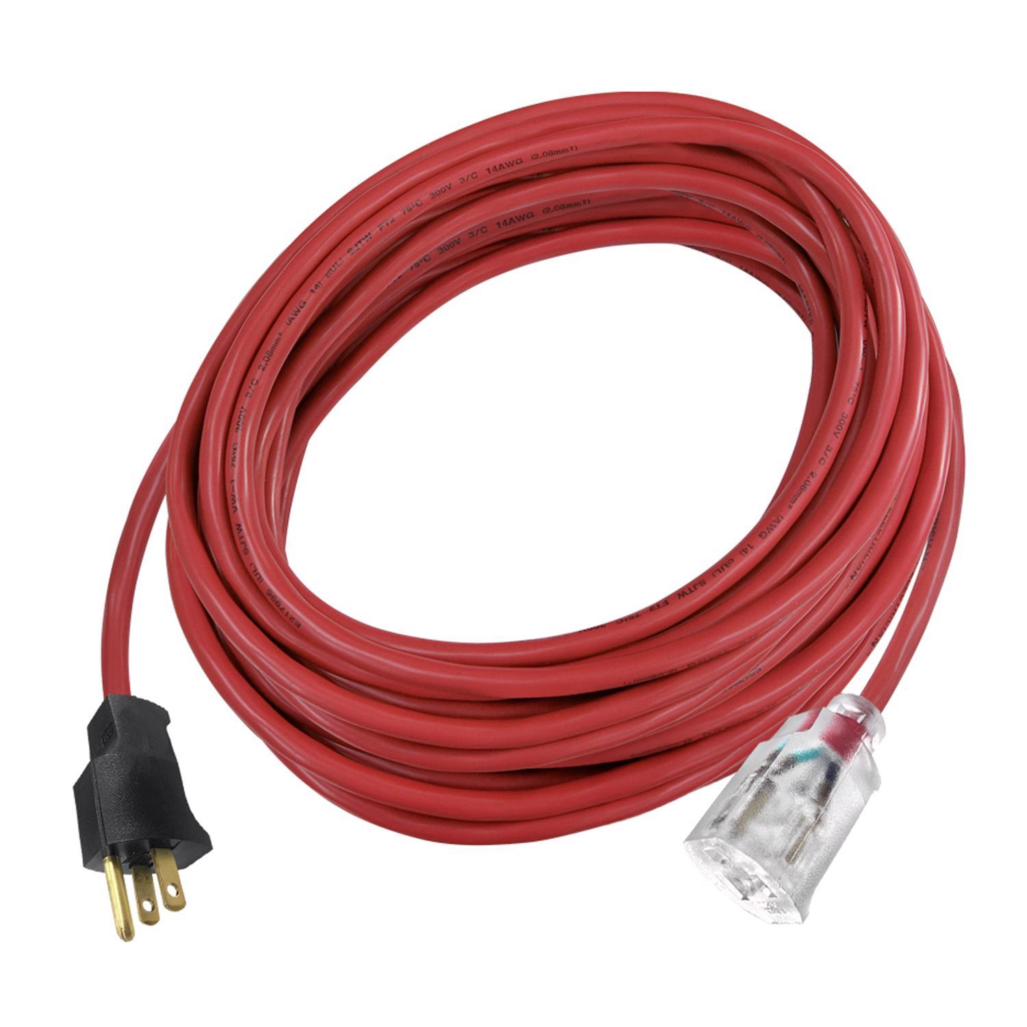 Ace Indoor or Outdoor 50 ft. L Red Extension Cord 14/3 SJTW