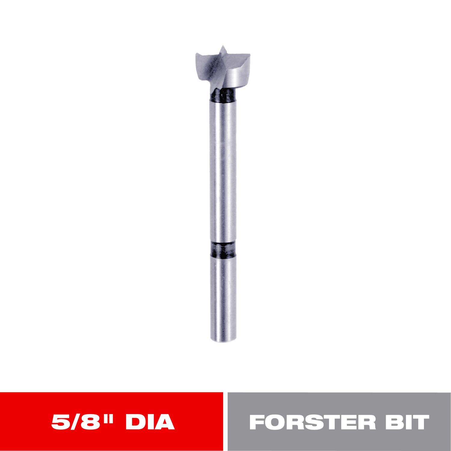 Diablo 5/8 in. X 3-1/2 in. L High Speed Steel Forstner Drill Bit Round Shank 1 pc
