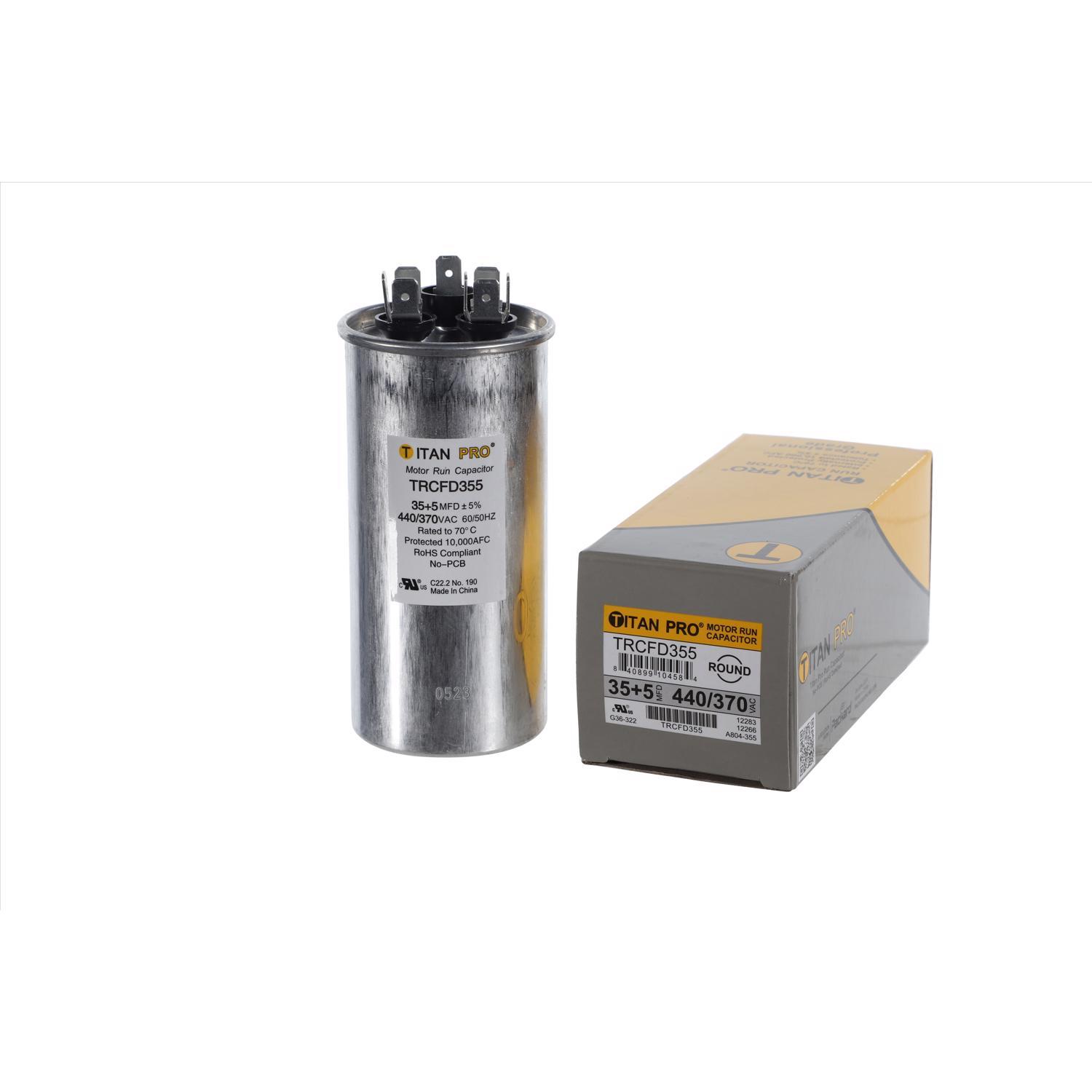 Titan Pro 35+5 MFD 440 V Round Run Capacitor