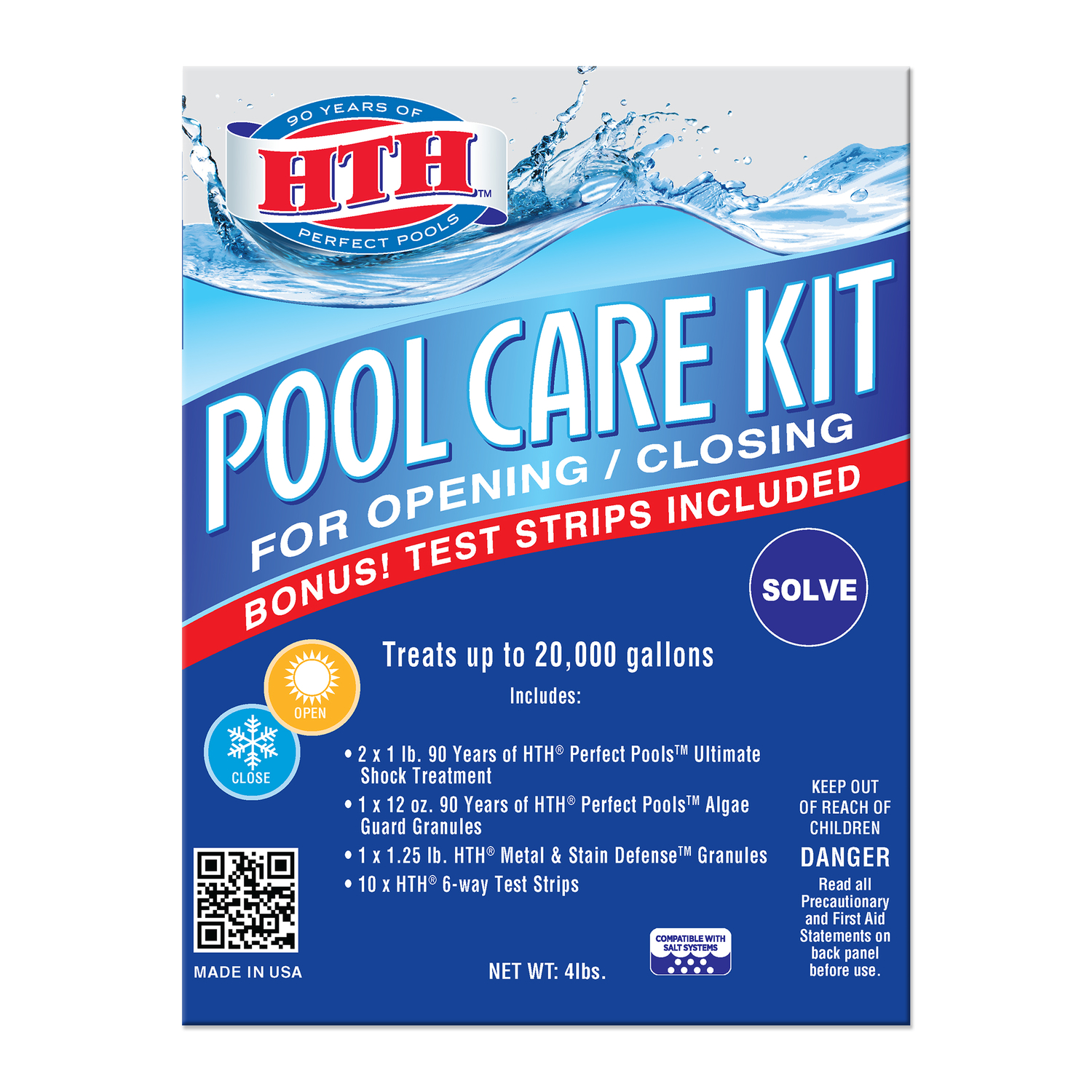HTH Granule Pool Care Kit 4 lb