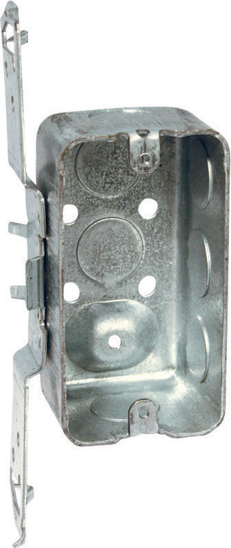 Raco 13 cu in Rectangle Steel 1 gang Junction Box Gray