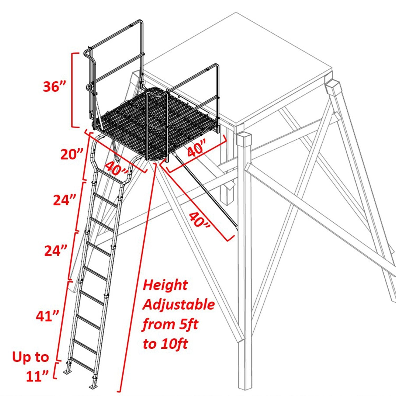 Shadow Hunter Blind Ladder Platform