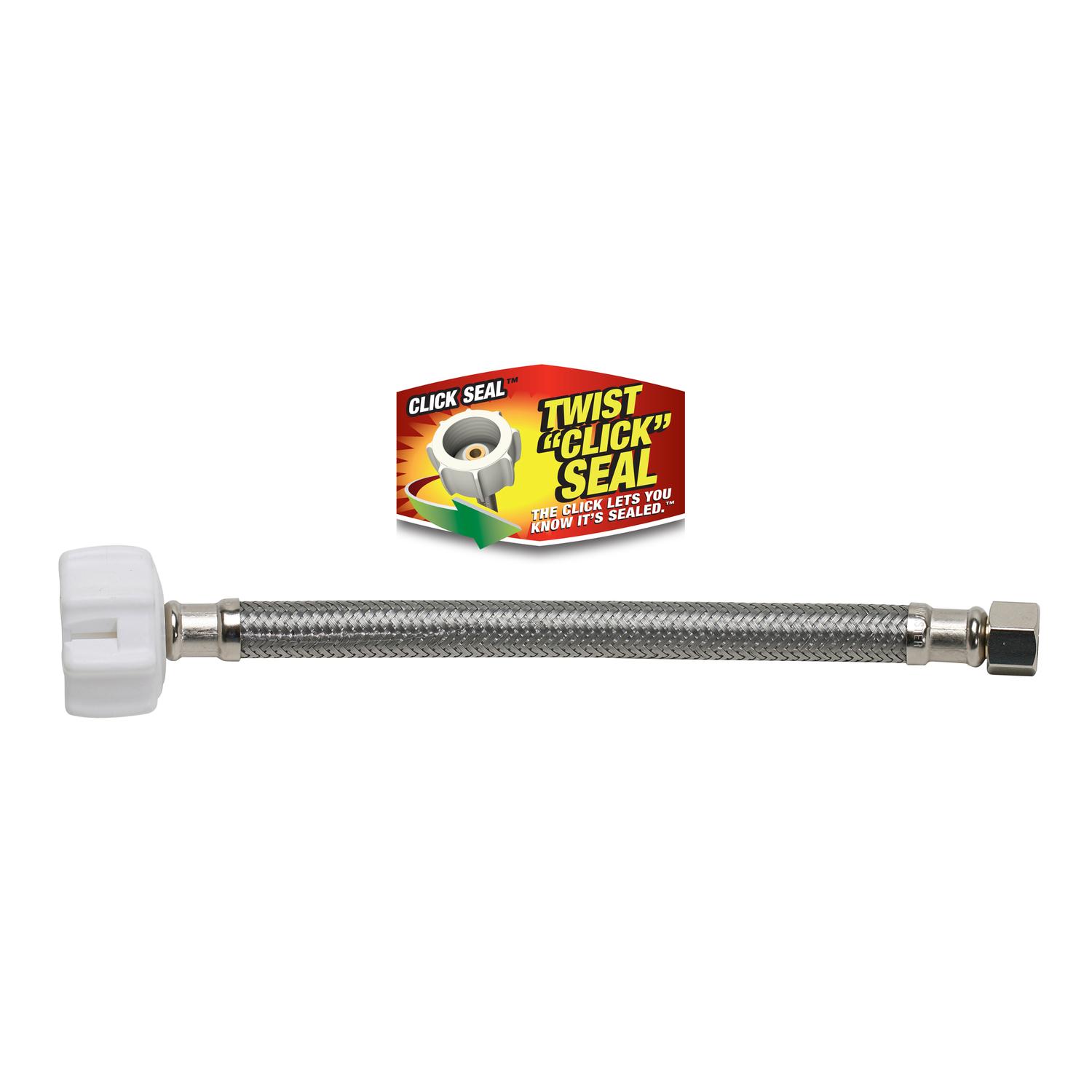 Fluidmaster 3/8 in. Ballcock X 7/8 in. D Ballcock 9 in. Braided Stainless Steel Toilet Supply Line