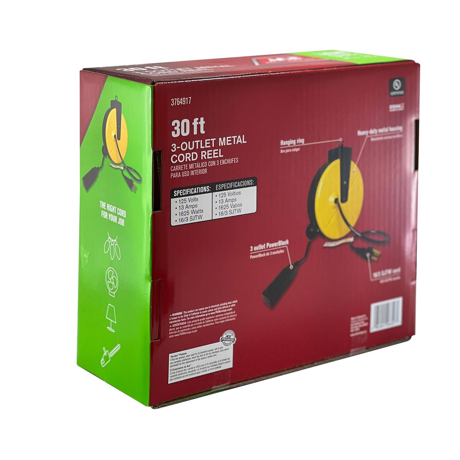 Ace Indoor 30 ft. L Yellow Extension Cord 16/3 SJTW