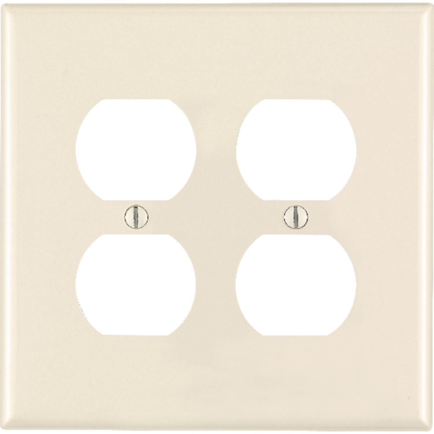 Leviton Midway Almond 2 gang Nylon Duplex Wall Plate 1 pk