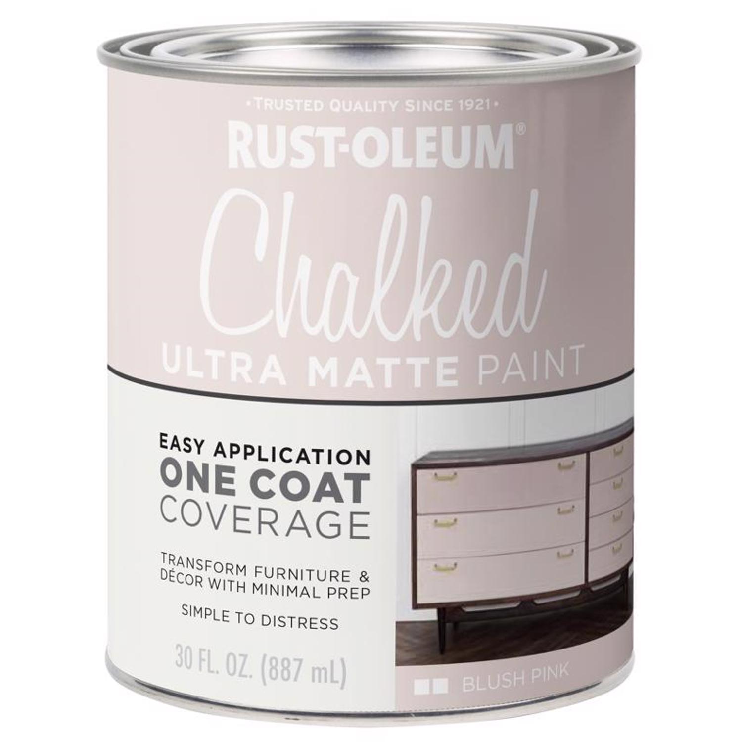 Rust-Oleum Chalked Ultra Matte Blush Pink Water-Based Acrylic Chalk Paint 30 oz