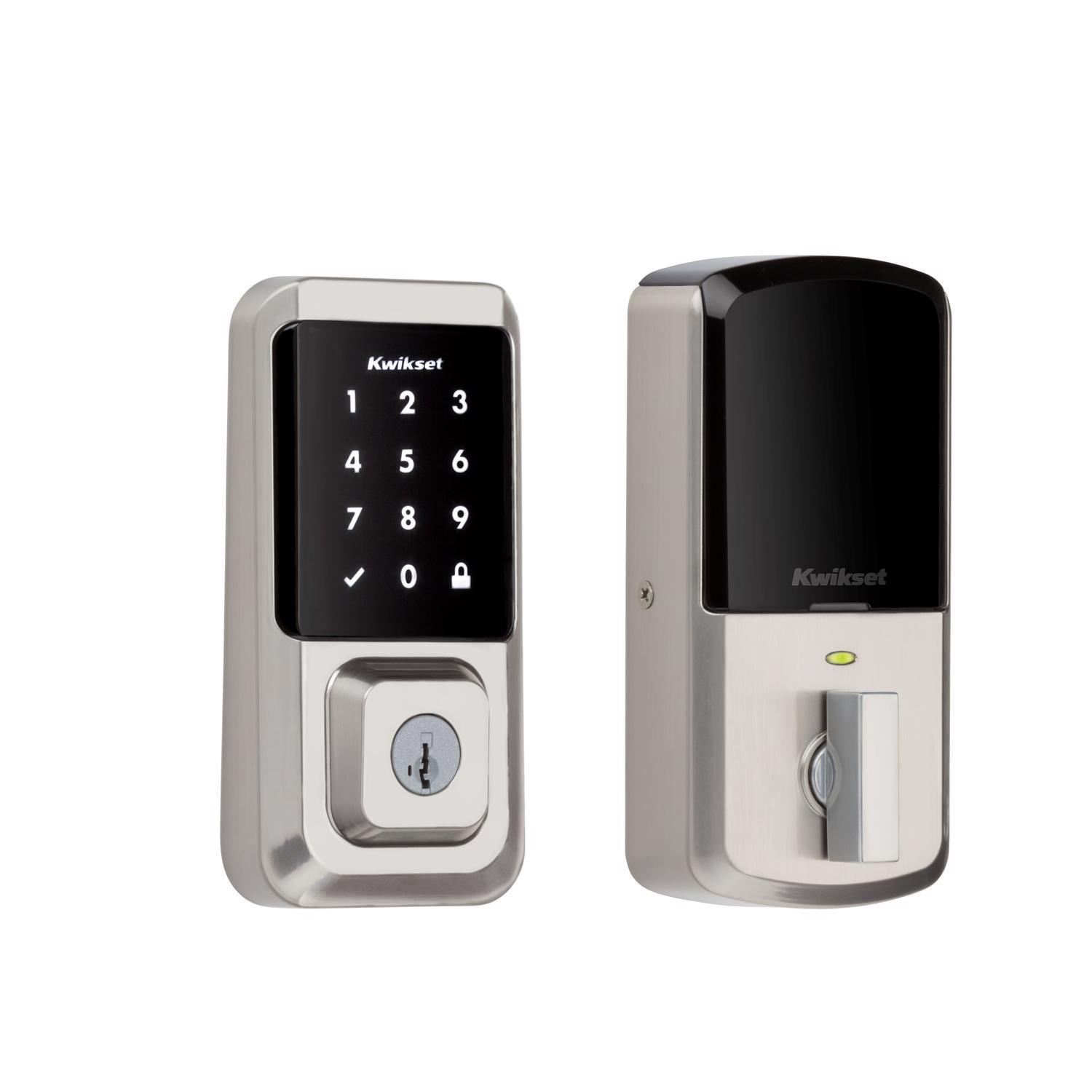 Kwikset SmartKey Halo Satin Nickel Metal Touchscreen Deadbolt