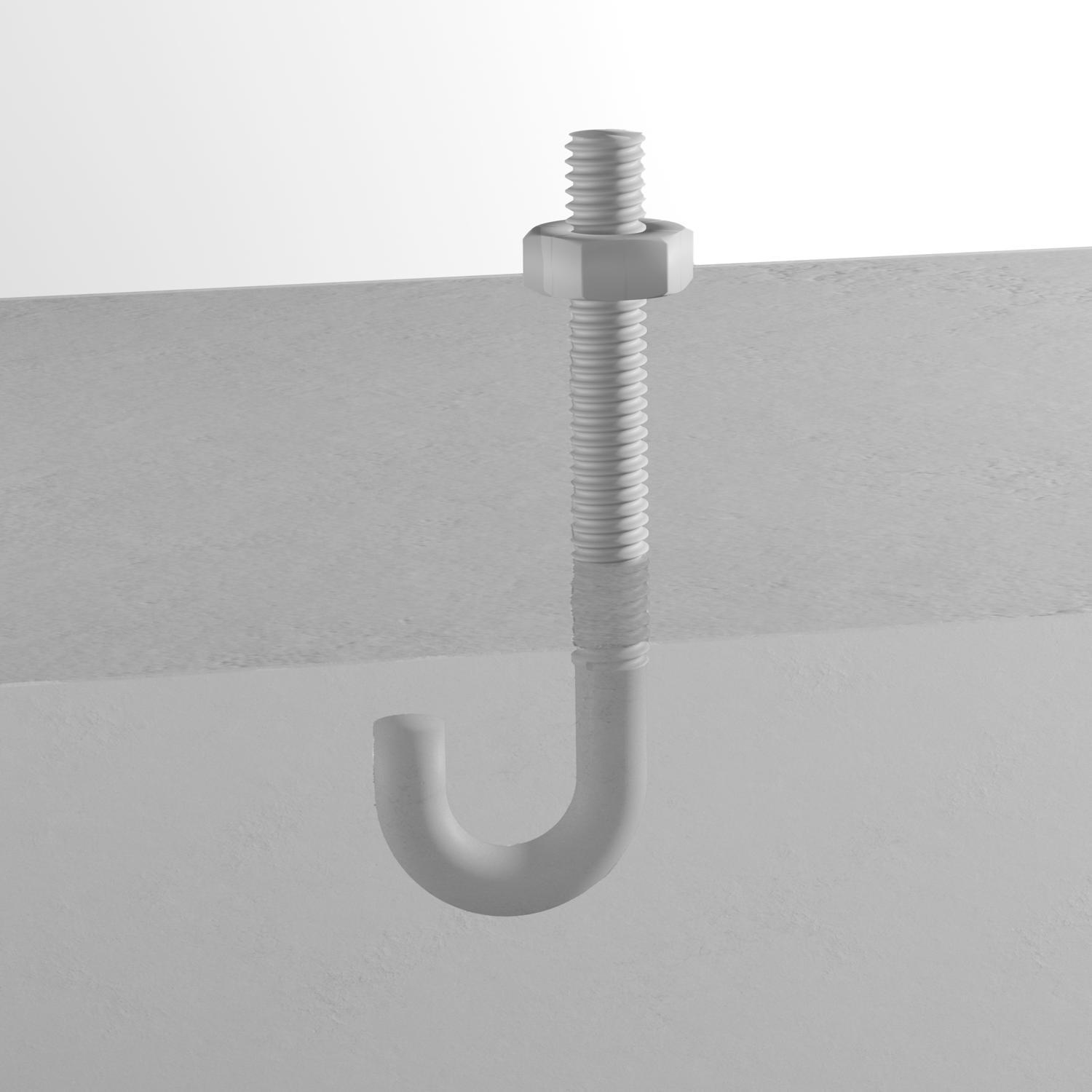 Hampton Medium Zinc-Plated Silver Steel 13/16 in. L J-Bolt 175 lb 1 pk