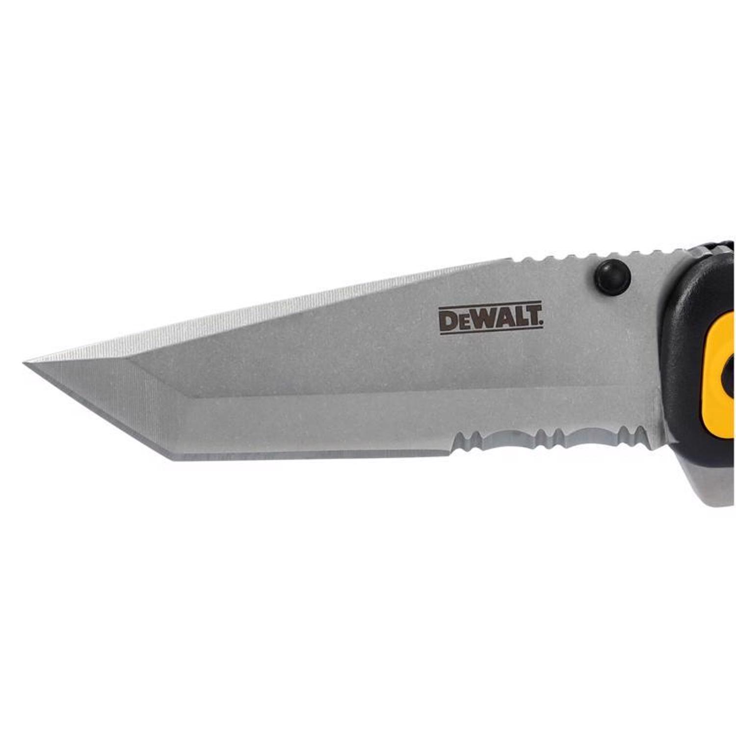 DeWalt Tanto Black/Yellow Stainless Steel > 6 in. Pocket Knife