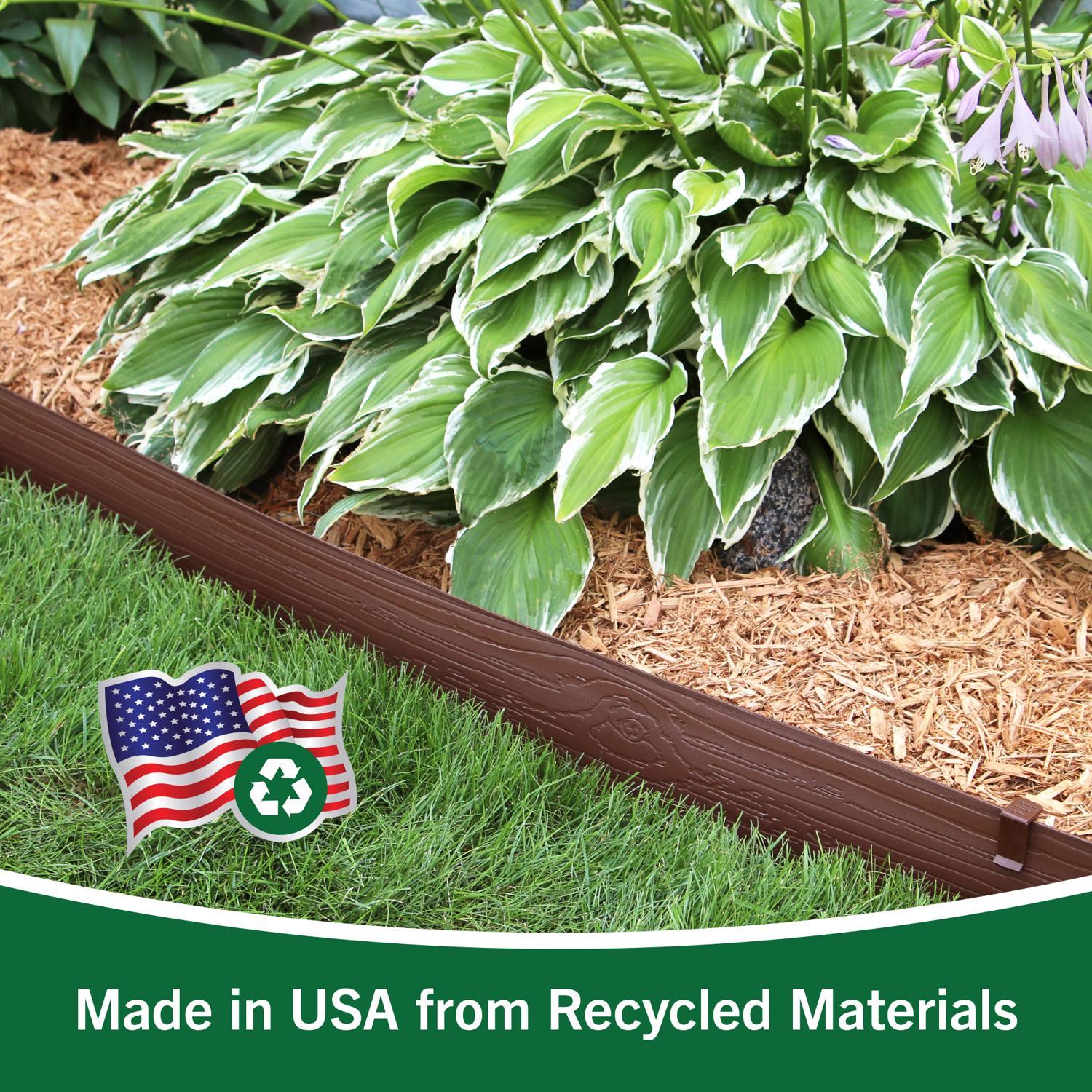 Master Mark Terrace Board 40 ft. L X 4 in. H Plastic Brown Lawn Edging