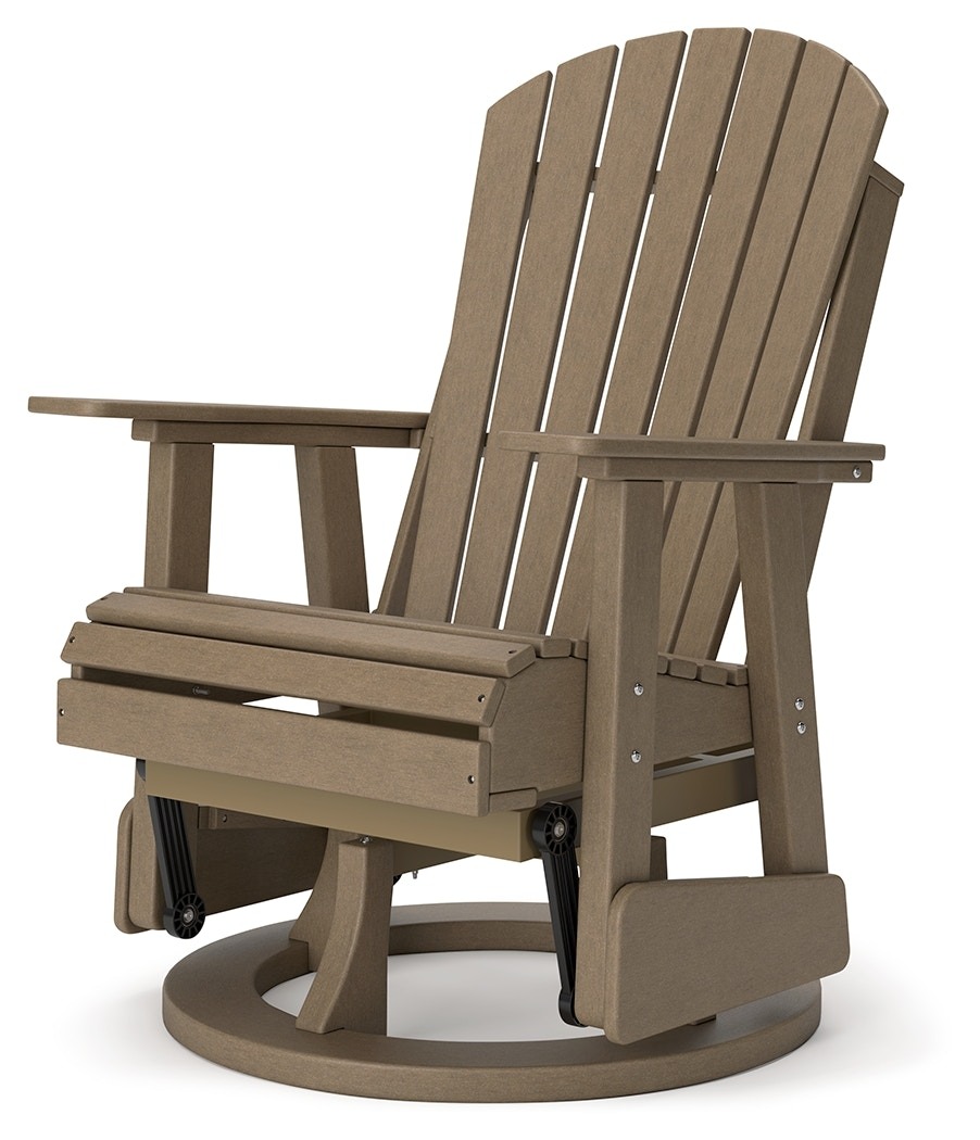 Ashley Furniture Adirondack Swivel Glider Hyland Wave Driftwood