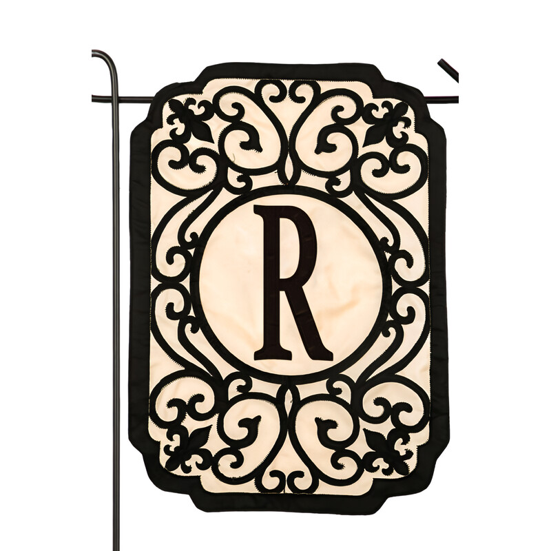 Monogram Garden Filigree Flag