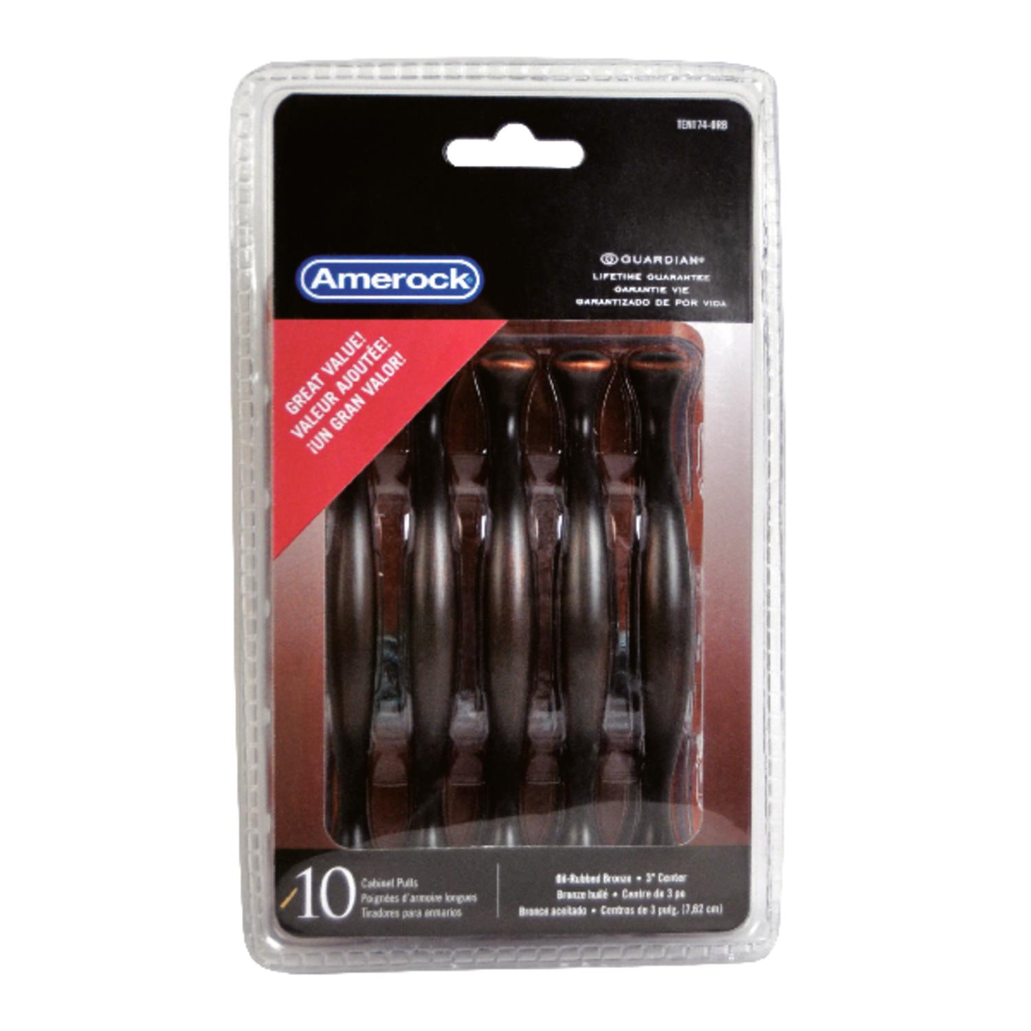 Amerock Allison Traditional Cabinet Pull 3 in. Oil Rubbed Bronze Brown 10 pk