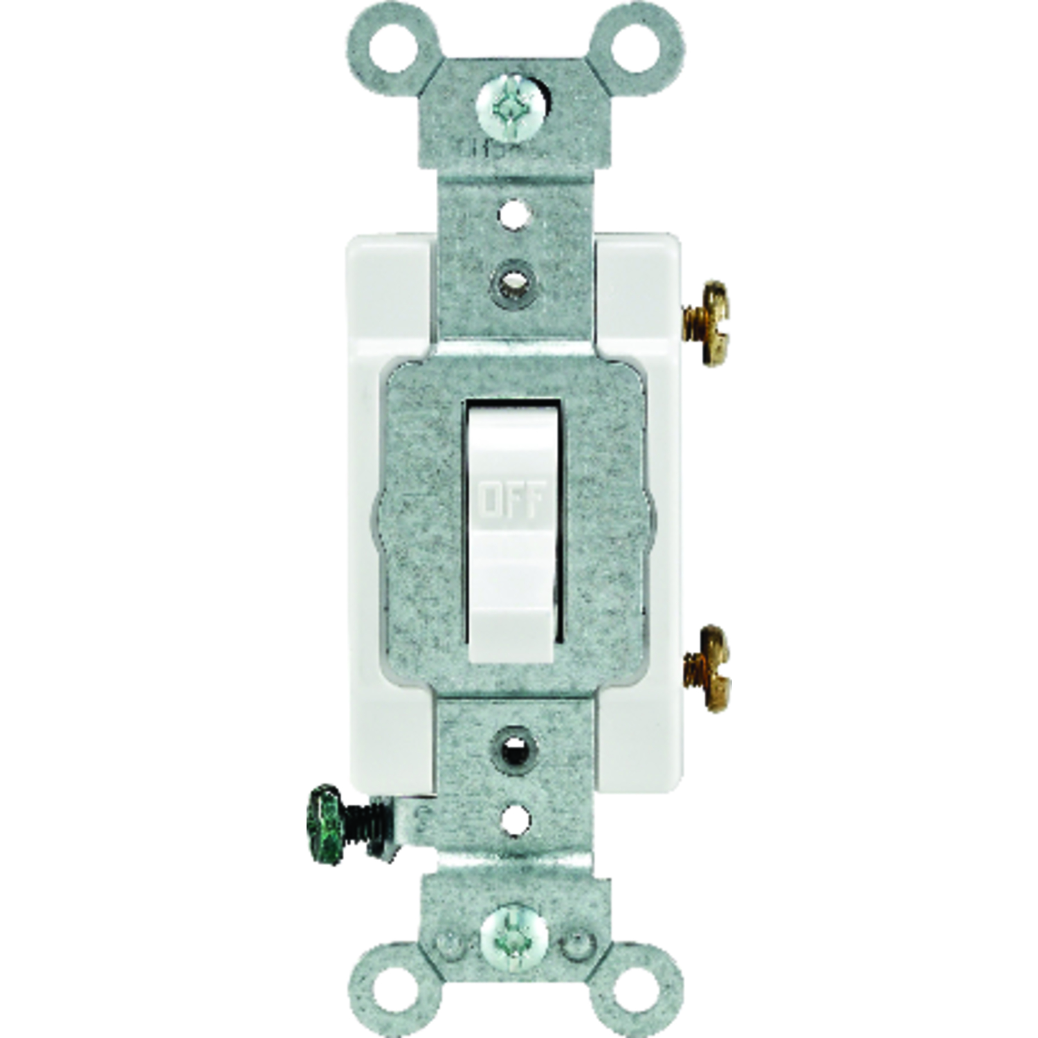 Leviton 15 amps Single Pole Toggle AC Quiet Switch White 1 pk