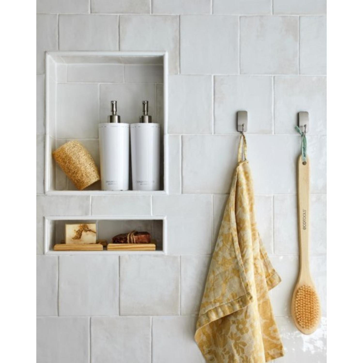 3M Command 1.18 in. L Satin Nickel Silver Adhesive Hook