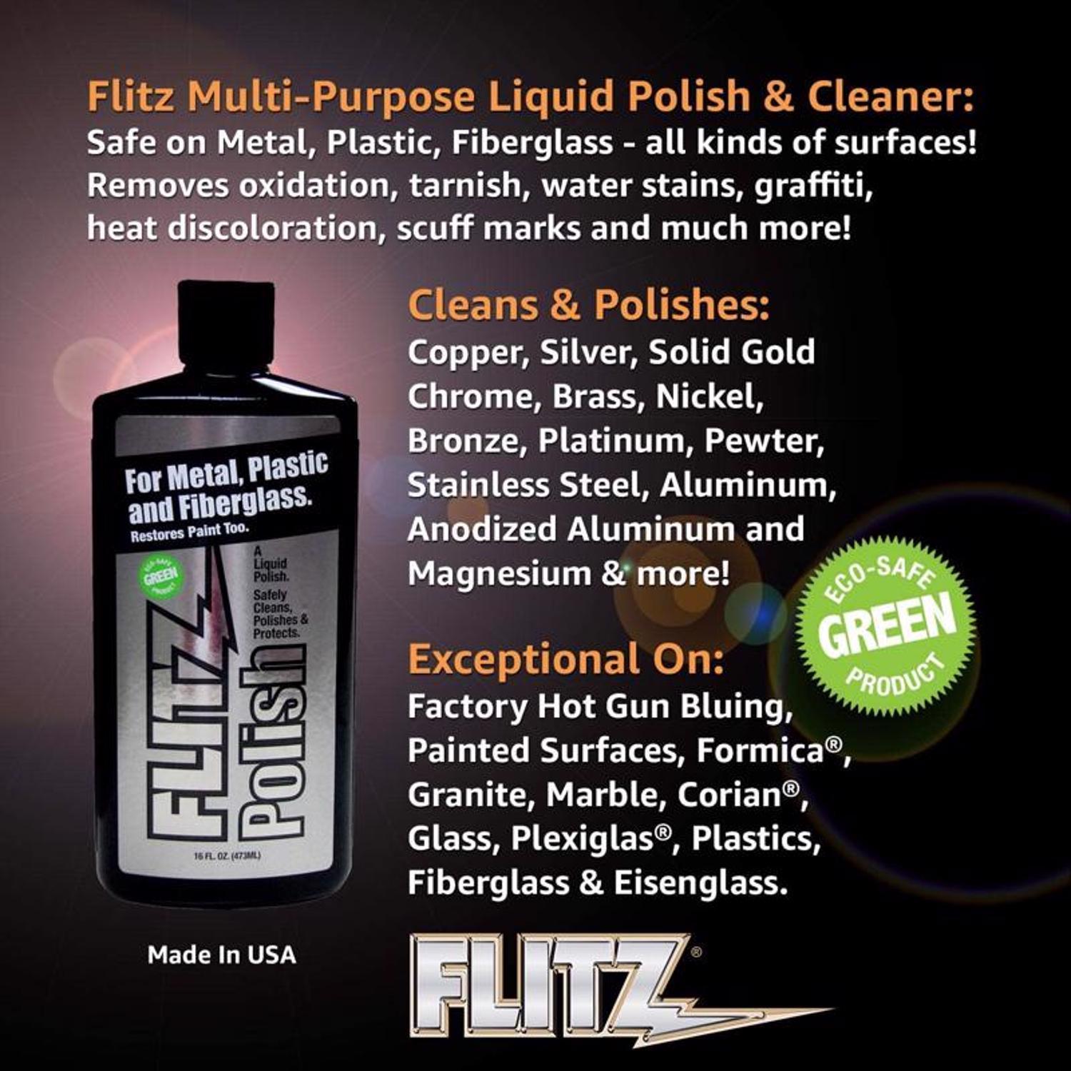 Flitz No Scent Metal Polish 3.4 oz Liquid