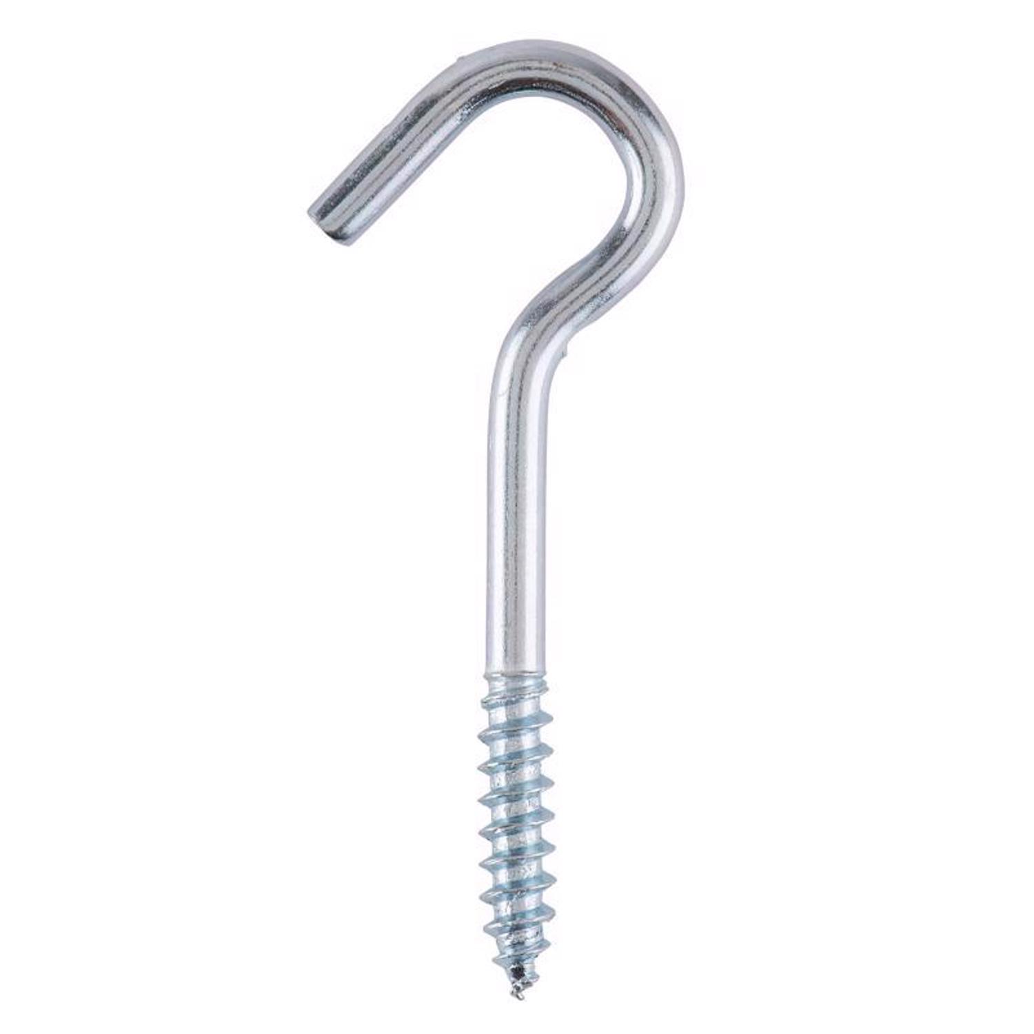 Ace Medium Zinc-Plated Silver Steel 2-1/8 in. L Ceiling Hook 40 lb 6 pk