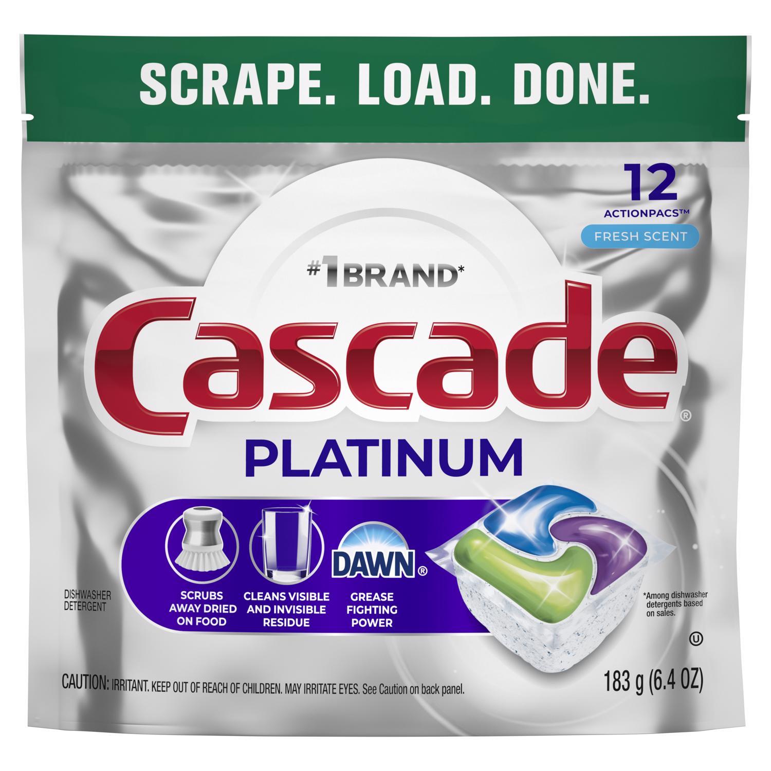 Cascade Platinum Fresh Scent Pods Dishwasher Detergent 6.4 oz. 1 Pack