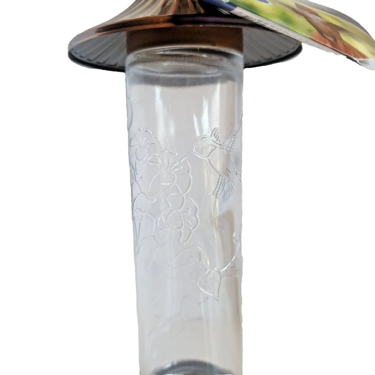 Audubon Bird Feeder Hummingbird Embossed Glass 14-oz.