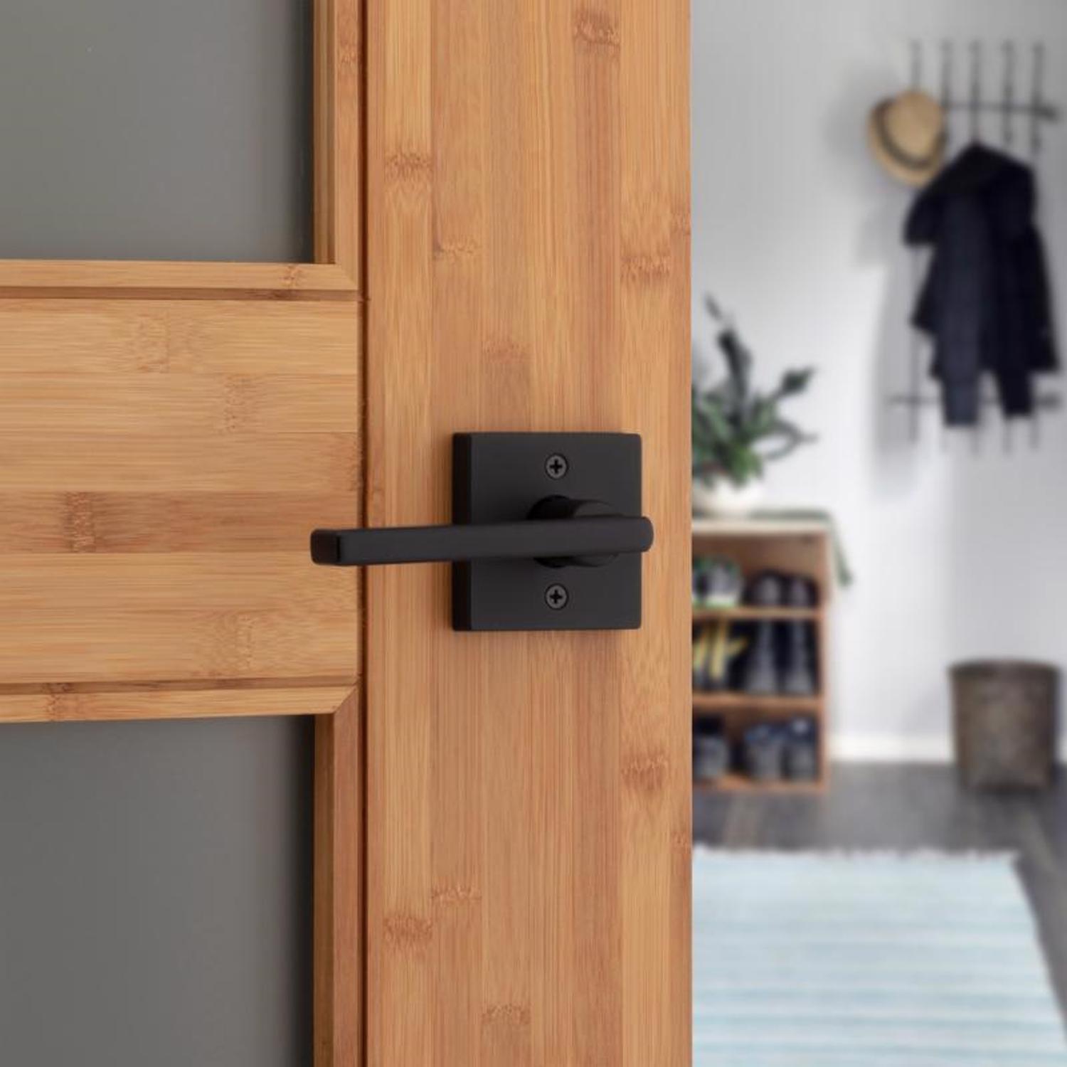 Kwikset Halifax Matte Black Passage Lever Right or Left Handed