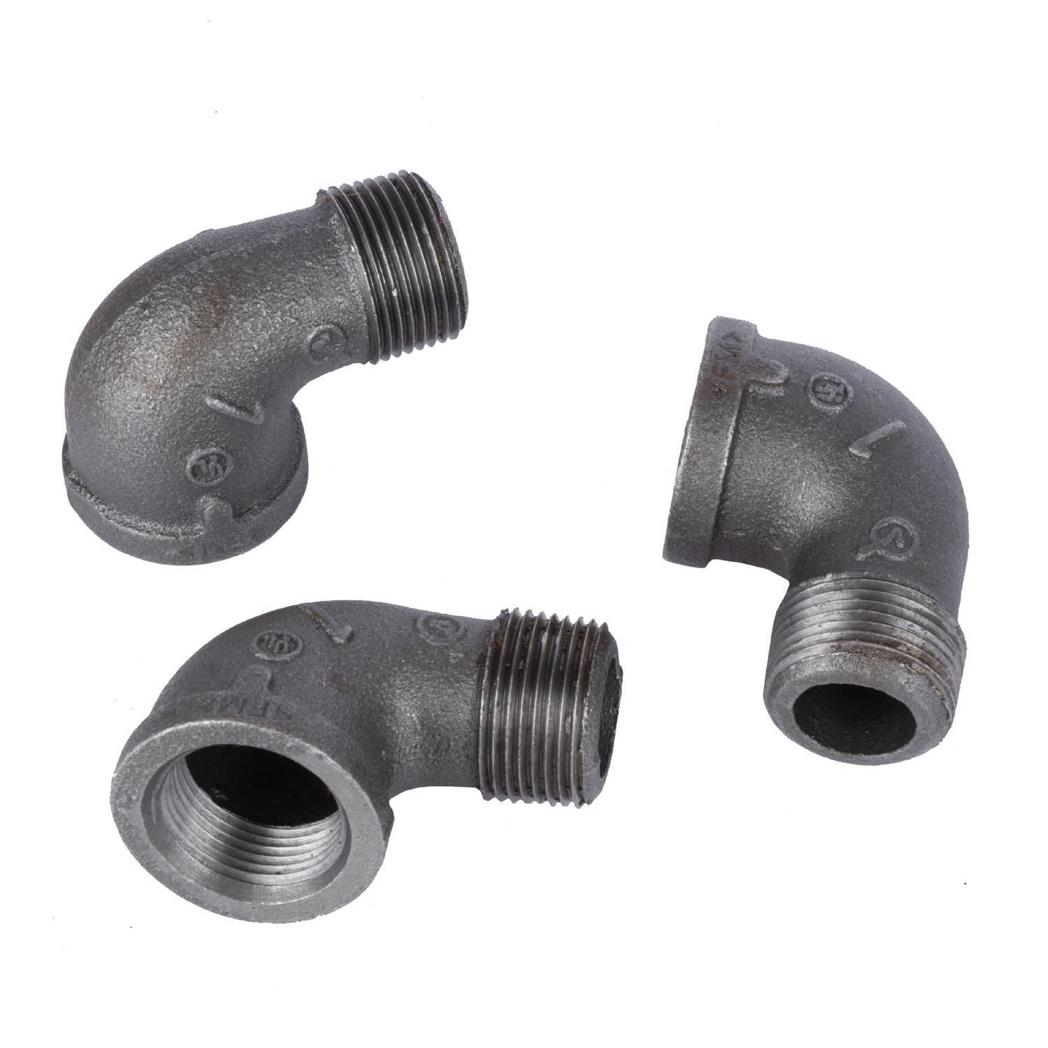 STZ Industries 1 in. FIP each X 1 in. D MIP Black Malleable Iron 90 Degree Street Elbow