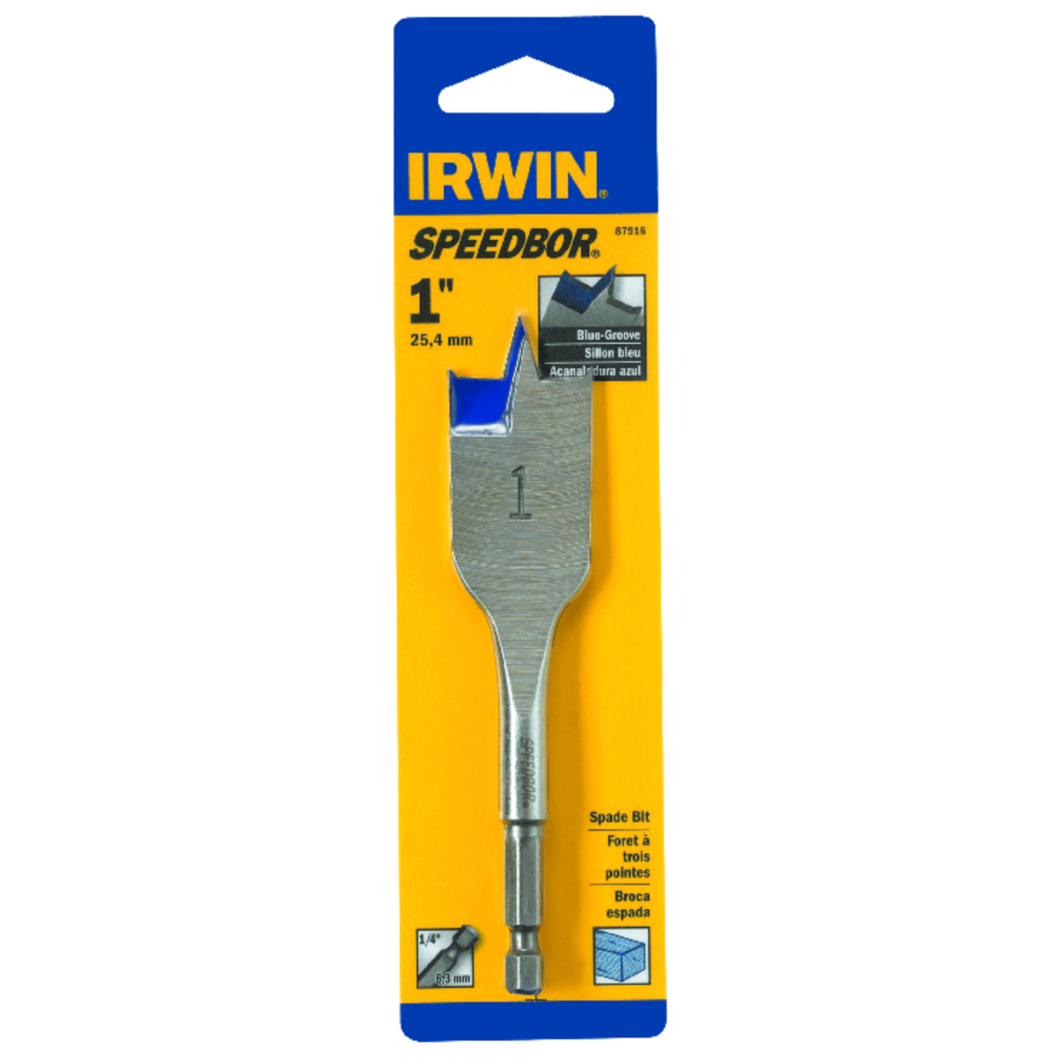 Irwin Speedbor 1 in. X 4 in. L Carbon Steel Wood Boring Bit 1 pc