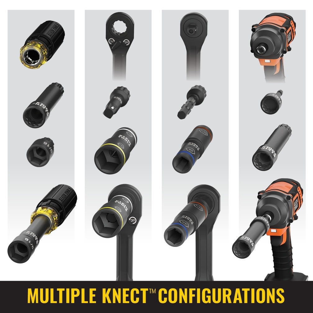 Klein Tools KNECT™ Impact-Rated HVAC Screwdriver / Nut Driver, 11-in-1