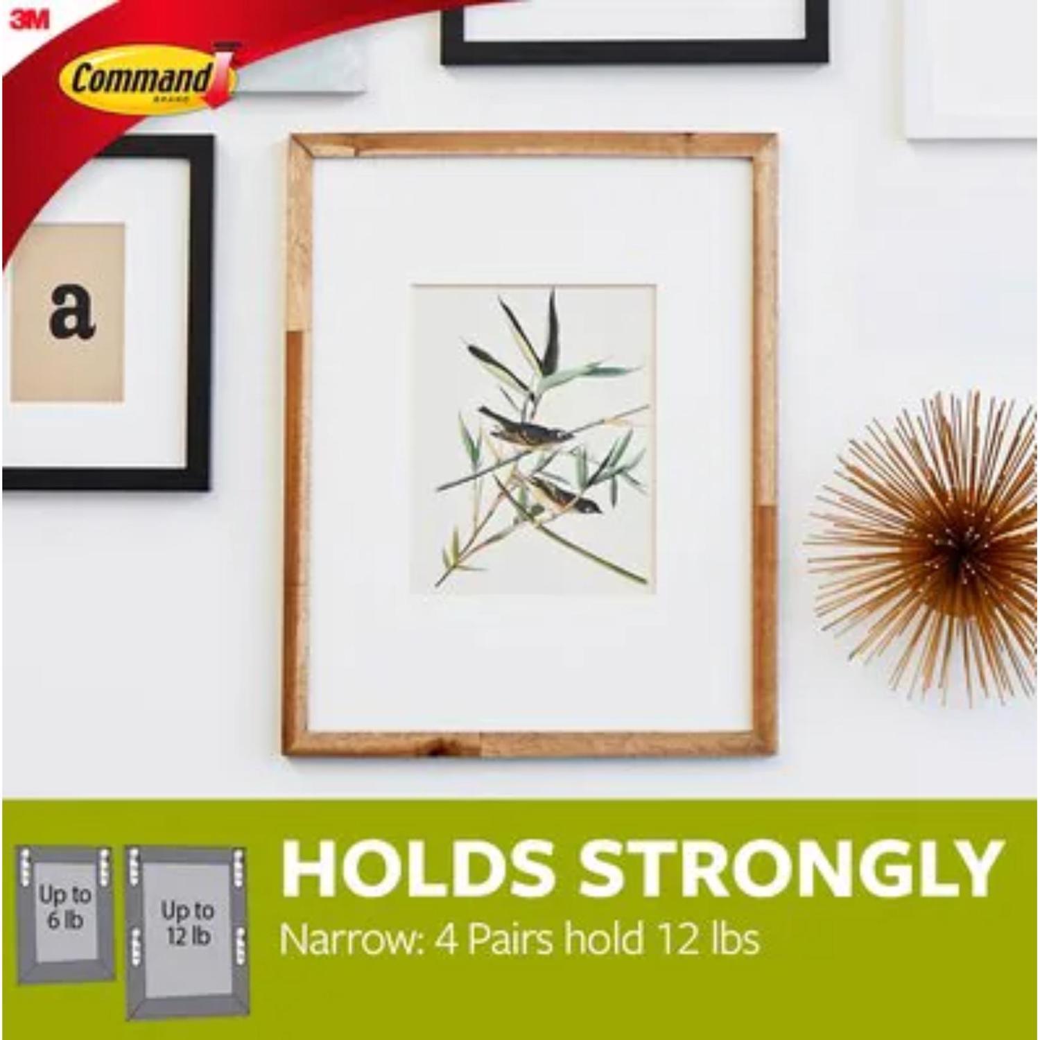 3M Command White Picture Hanging Strips 12 lb 4 pair