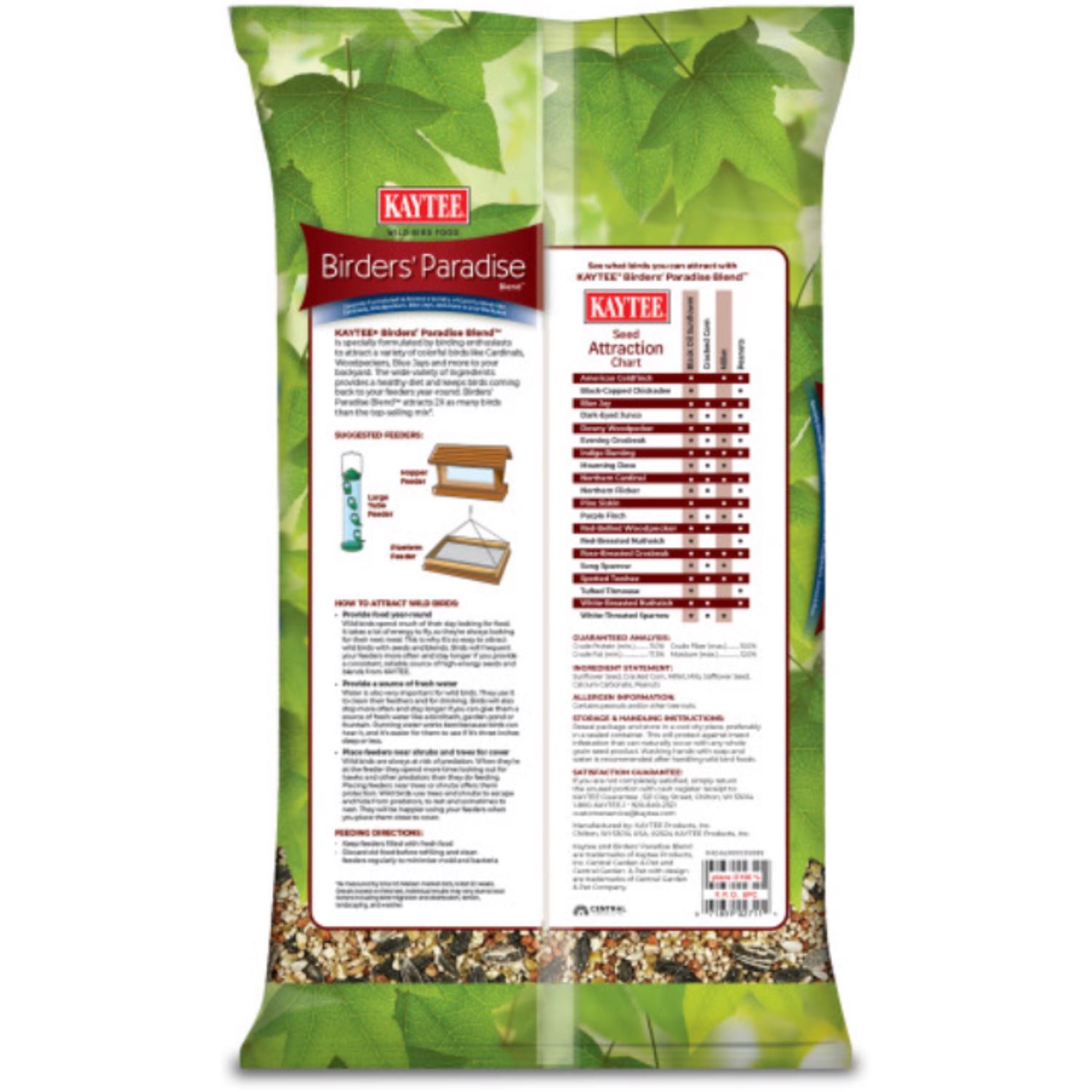 Kaytee Birders Blend Songbird Black Oil Sunflower Seed Wild Bird Food 8 lb